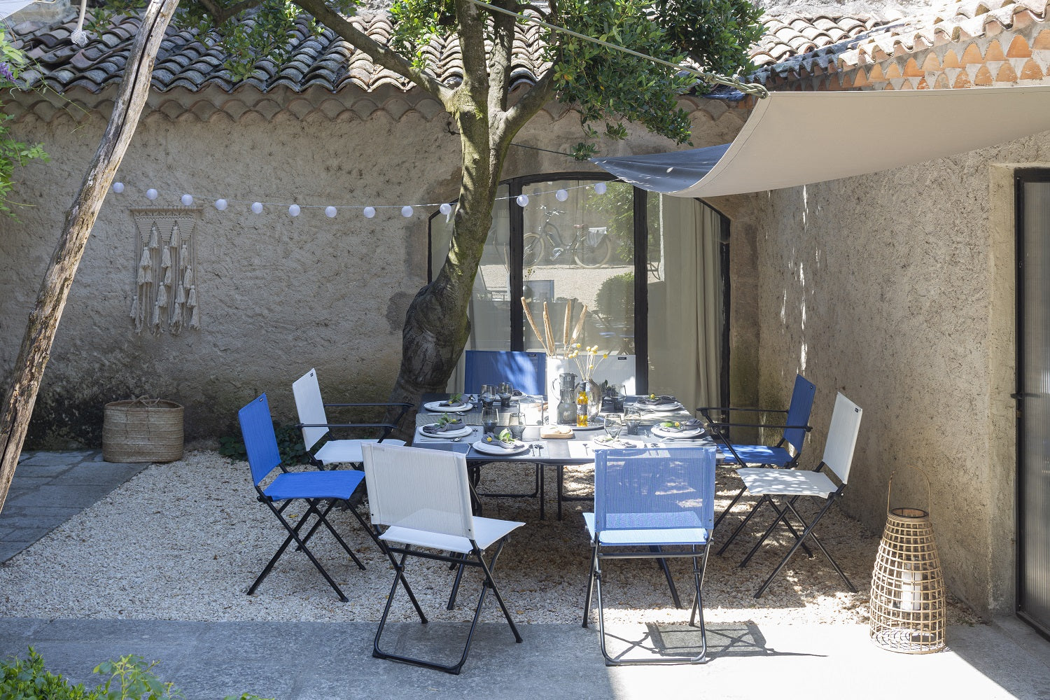 Folding Chair - Titane Steel Frame - Latte Hedona Fabric