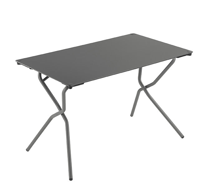 Rectangular Folding Table  43.4" X 26.8"  Titane Steel Frame  Volcanic Finish Table Top