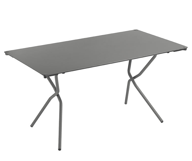 Big Folding Table ? 54.7 X 31.1 in - Titane Steel Frame - Volcanic Finish Table Top