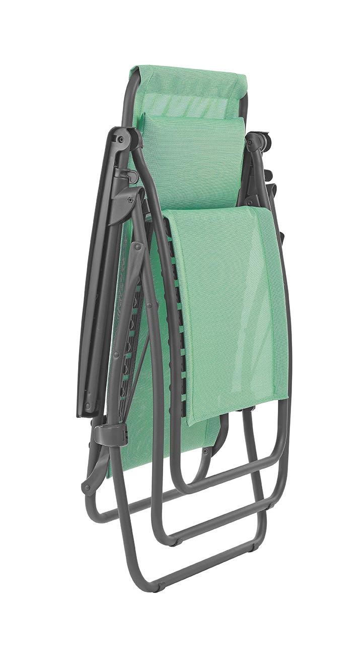 Zero Gravity Recliner - Basalt Steel Frame - Menthol Fabric