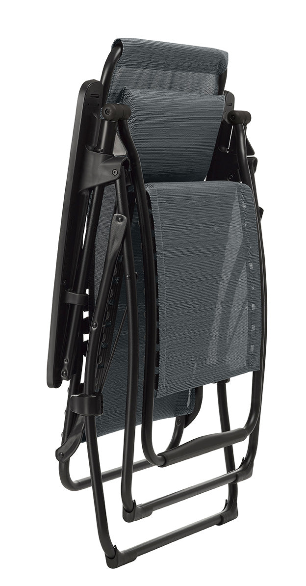 Zero Gravity Recliner - Black Steel Frame - Obsidian Duo Fabric