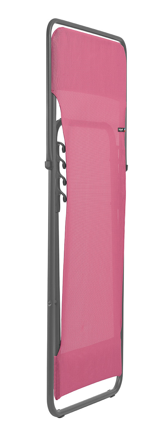 Folding Sling Chair - Set of 2 - Basalt Steel Frame - Begonia Fabric