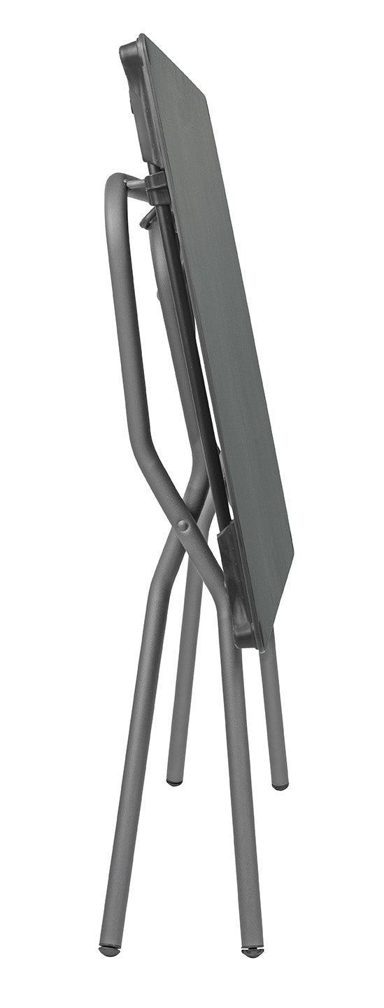 Rectangular Folding Table - 43.3 X 26.8 in - Basalt Steel Frame - Volcanic Finish Table Top