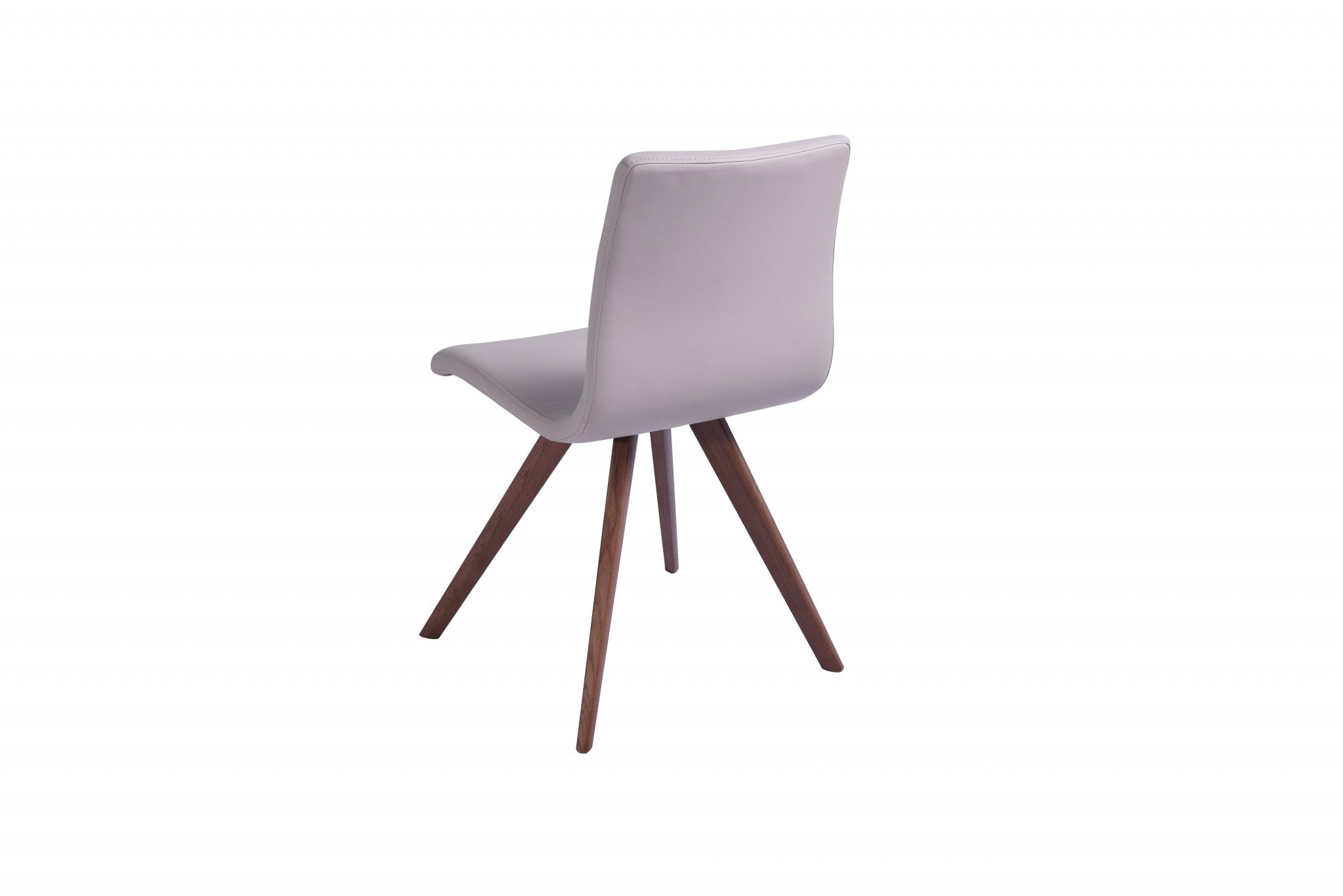 21" X 21" X 33" Taupe Faux Leather / Metal Dining Chair