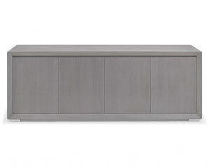 80" X 19.5" X 32" White Stainless Steel Buffet