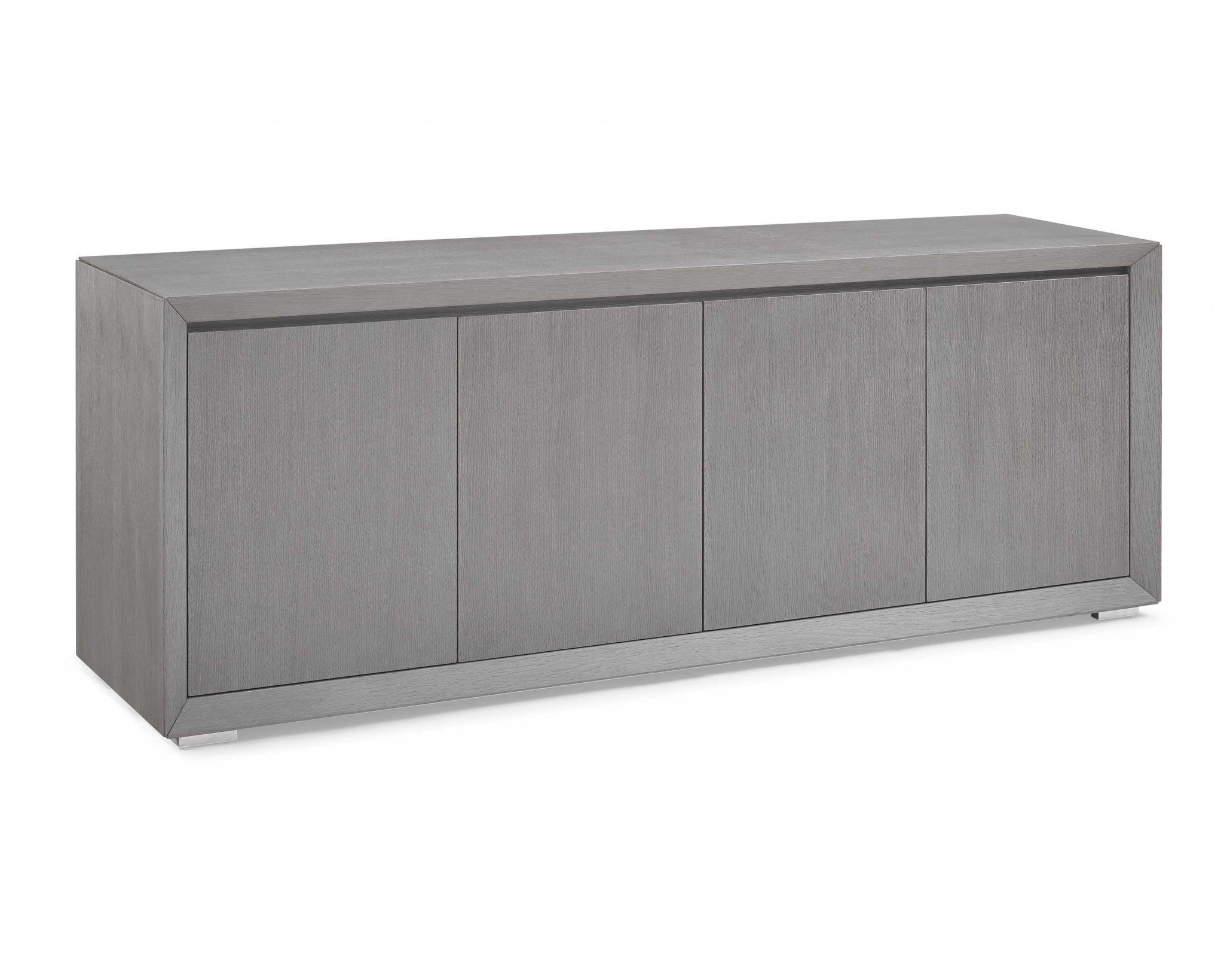 80" X 19.5" X 32" White Stainless Steel Buffet