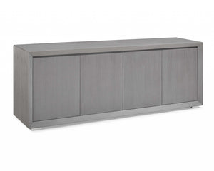 80" X 19.5" X 32" White Stainless Steel Buffet