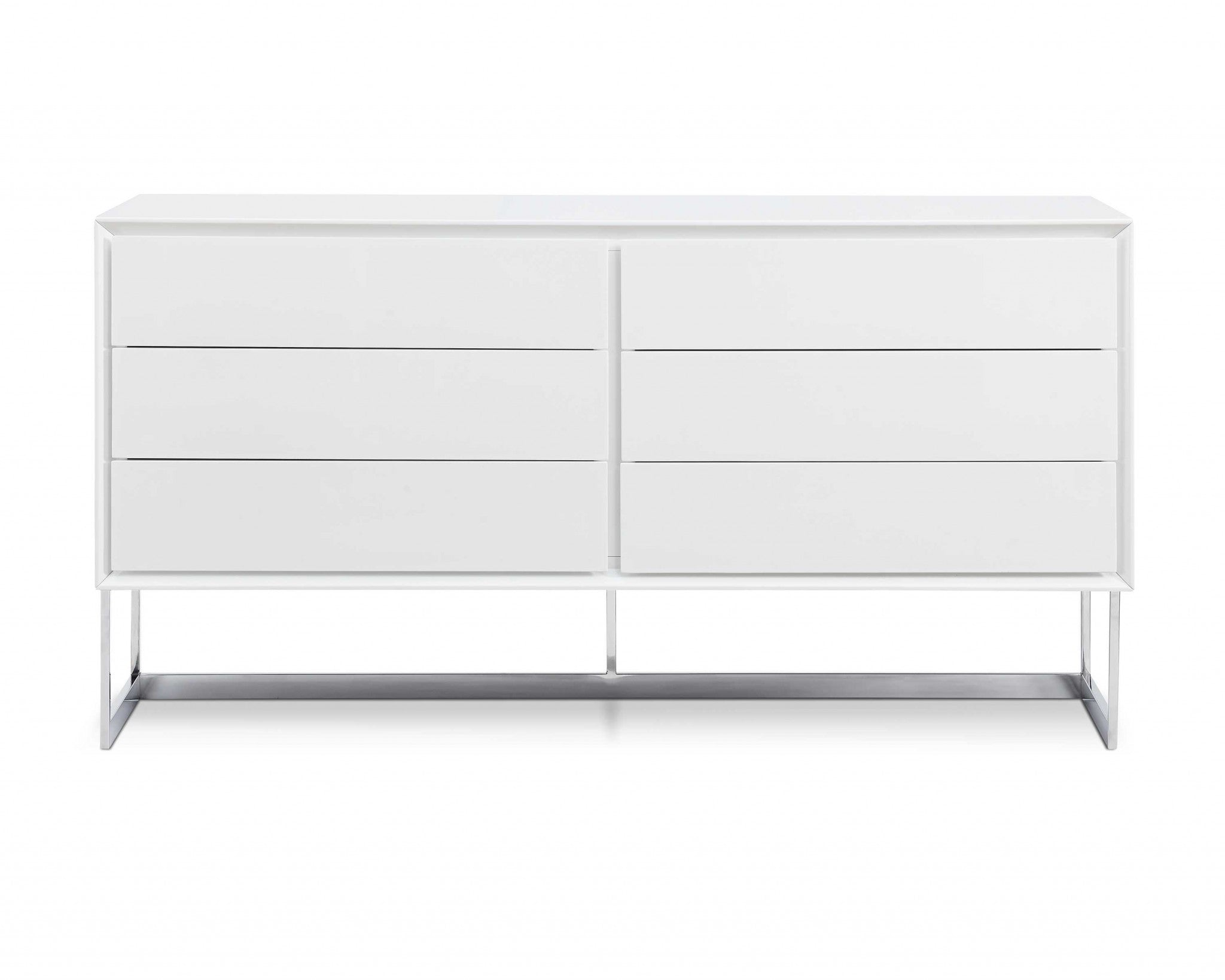 60" X 20" X 32" White Stainless Steel Buffet
