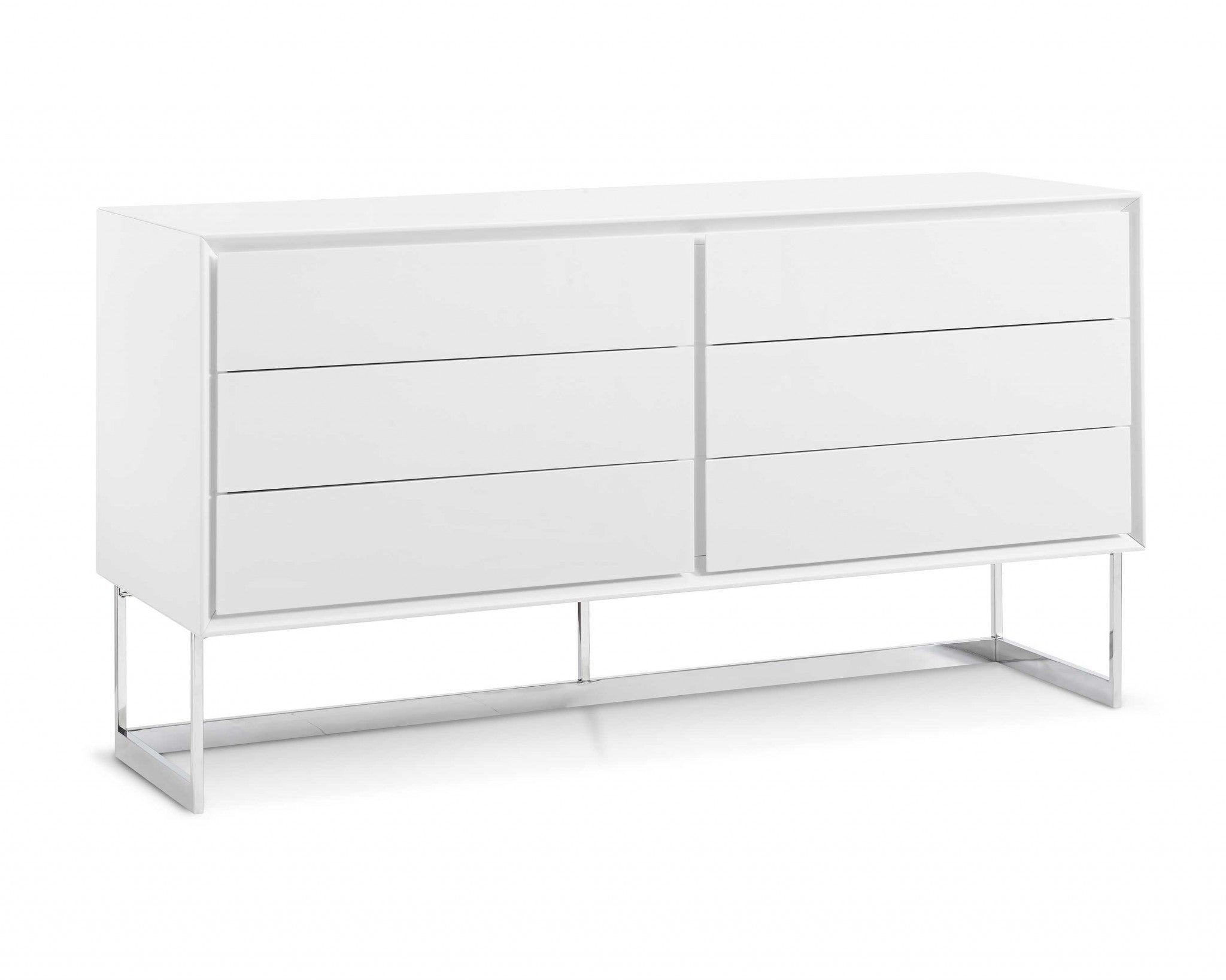 60" X 20" X 32" White Stainless Steel Buffet