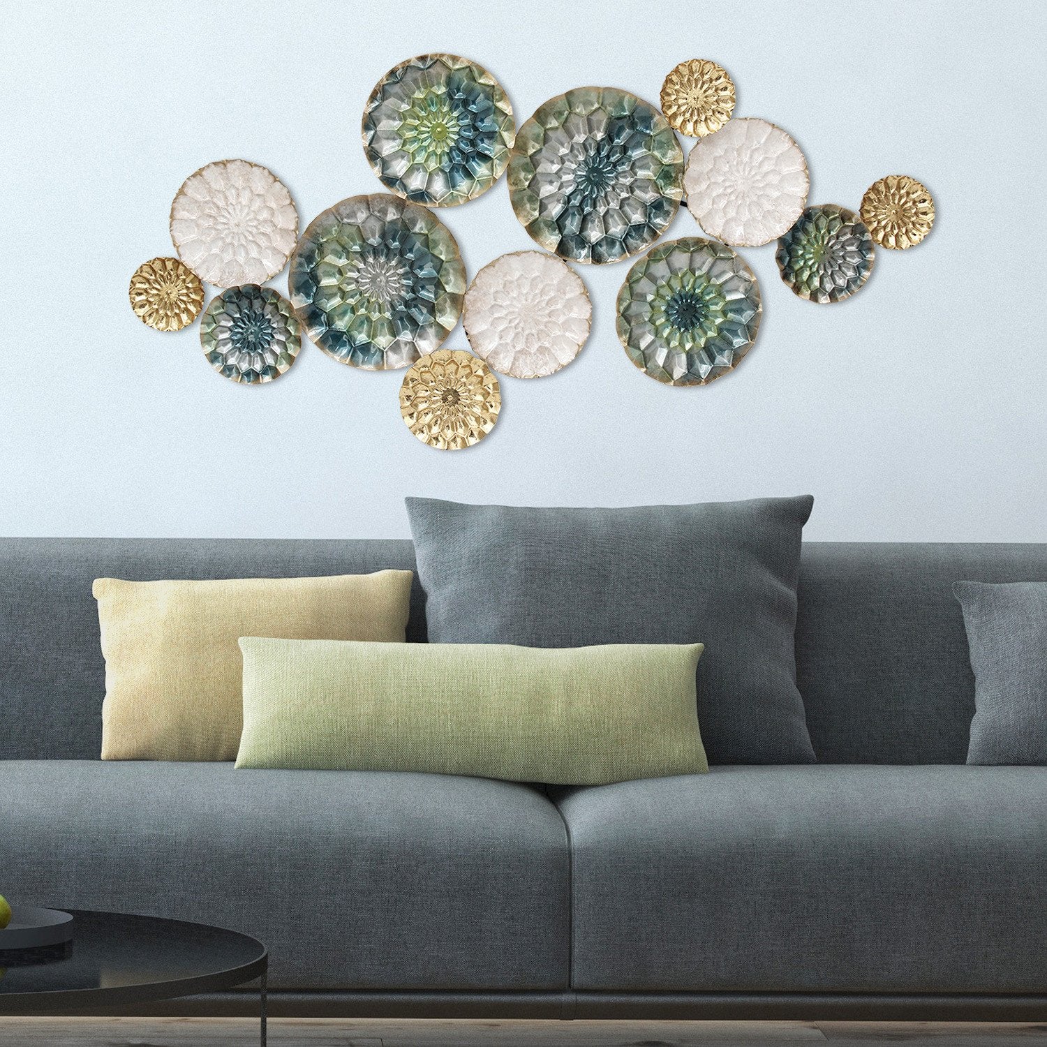 Chic Textured Metal Wall Decor