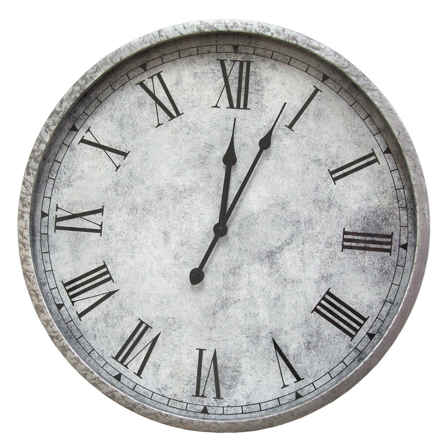 18" Round Salvaged Metal   Wall Clock