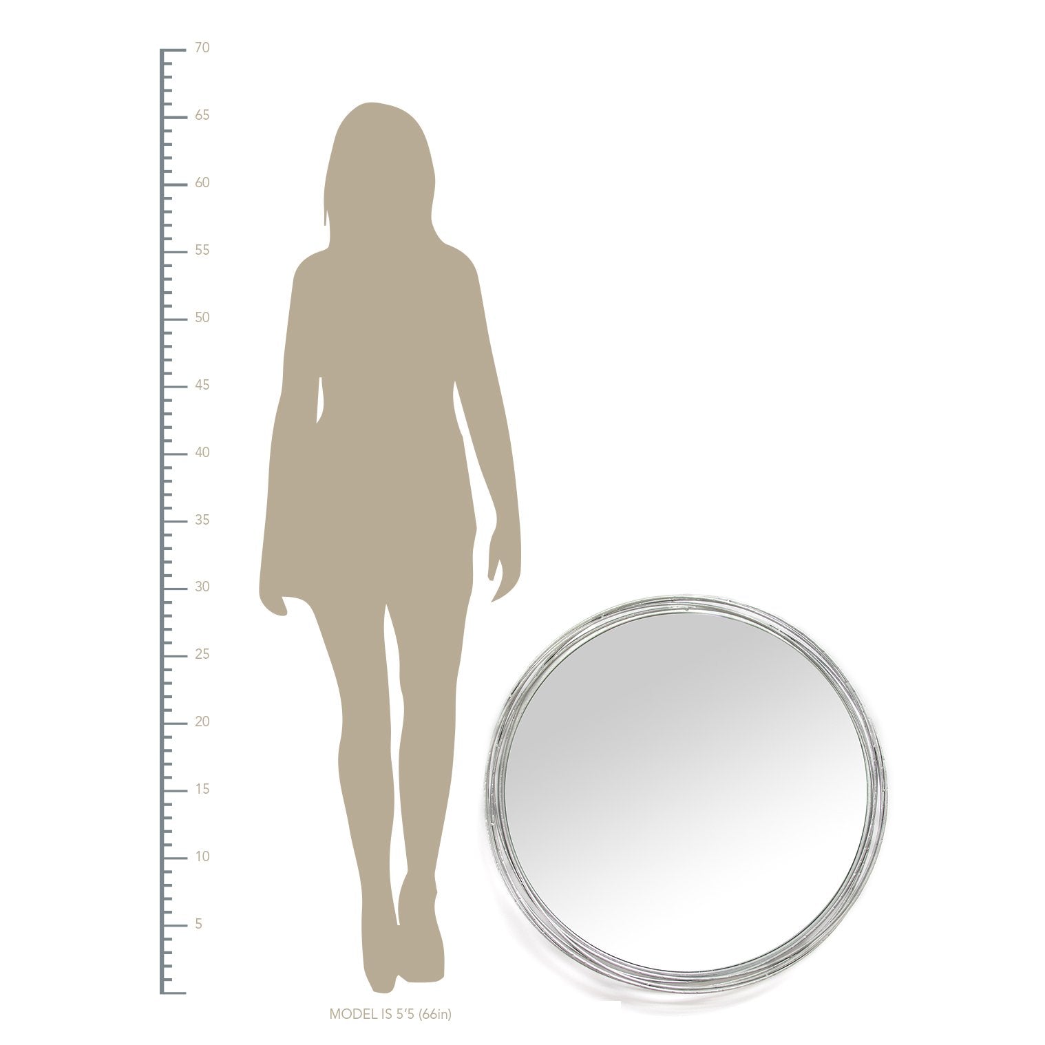 Silver Statement Metal Framed Wall Mirror