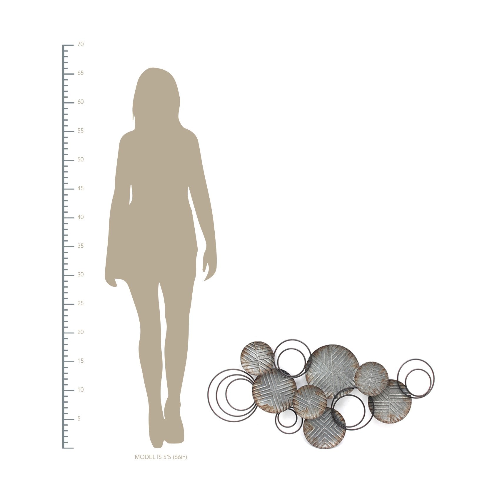 41" Farmhouse Galvanized Metal Plates