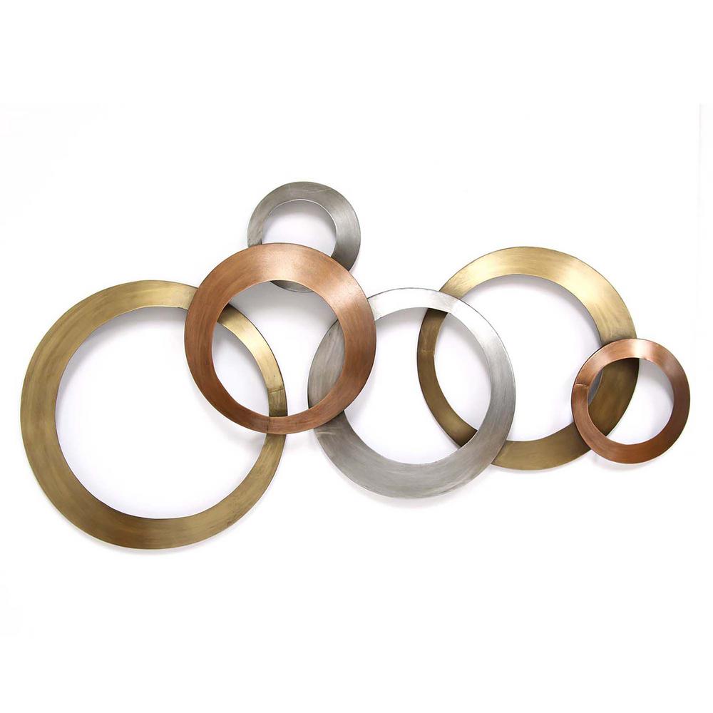Multi-Metallic Ring Wall Decor