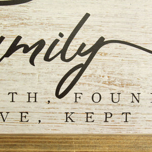 "Our Family" Wooden and Metal Wall Decor