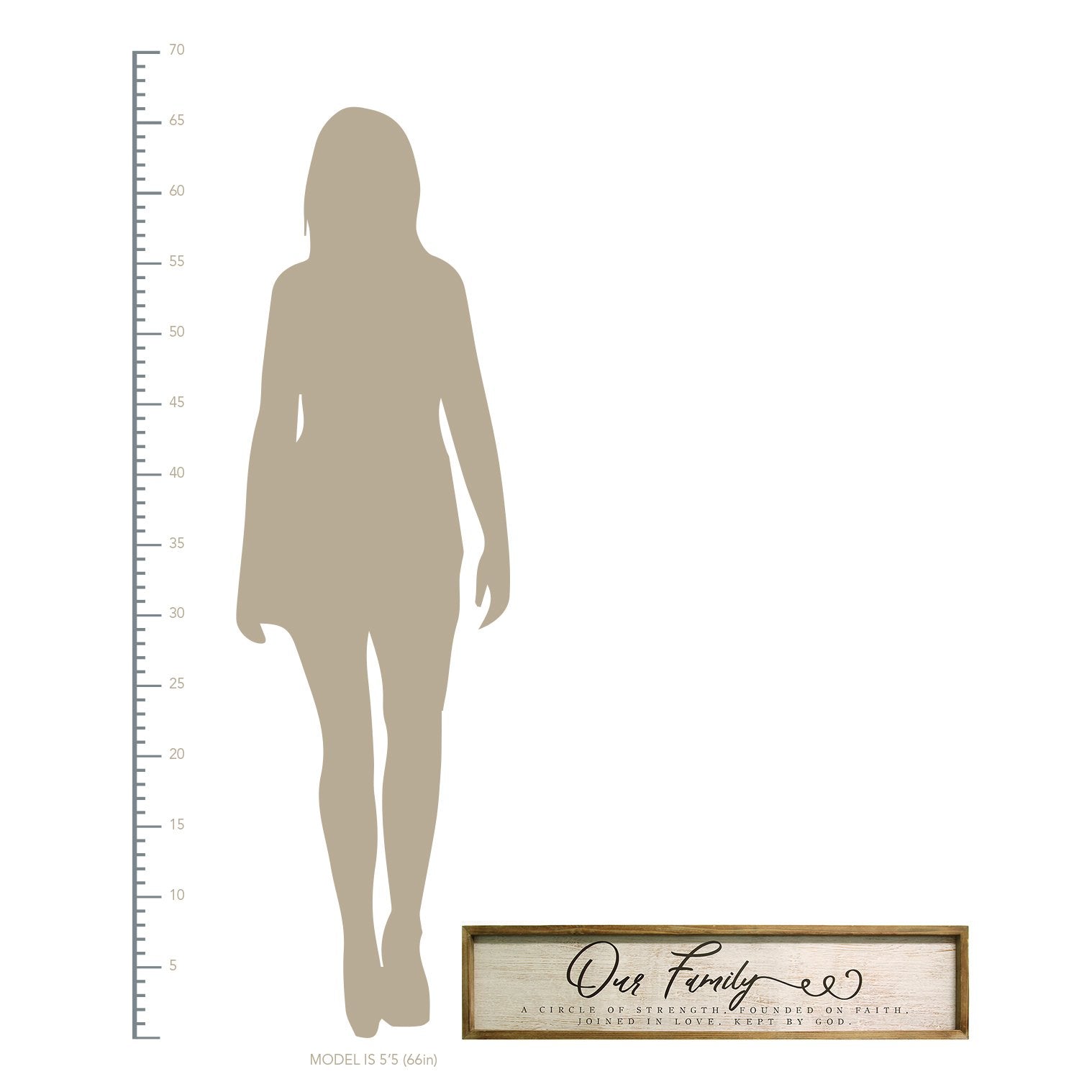 "Our Family" Wooden and Metal Wall Decor