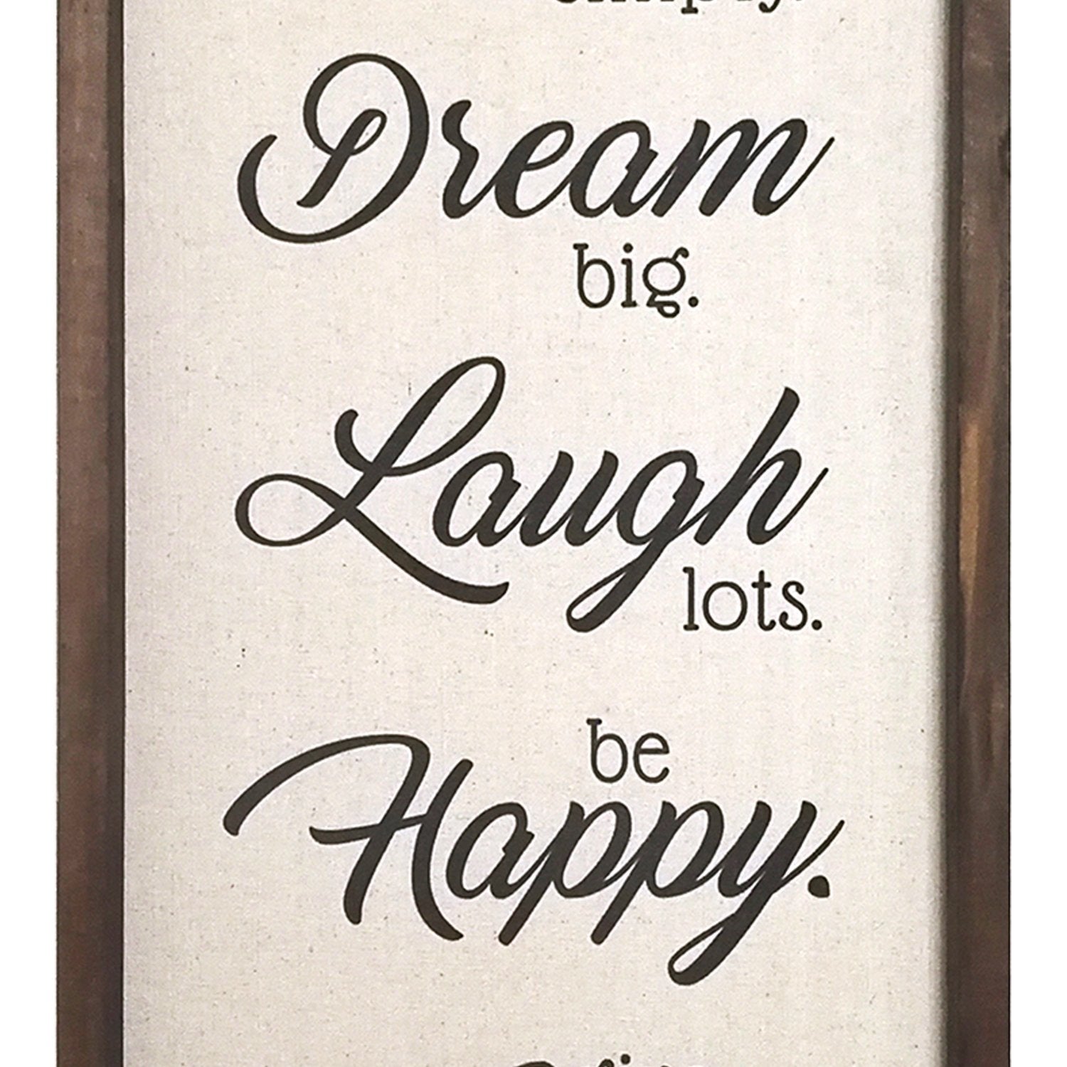 "Live  Dream  Laugh  Happy  Love" Wooden and Metal Wall Decor