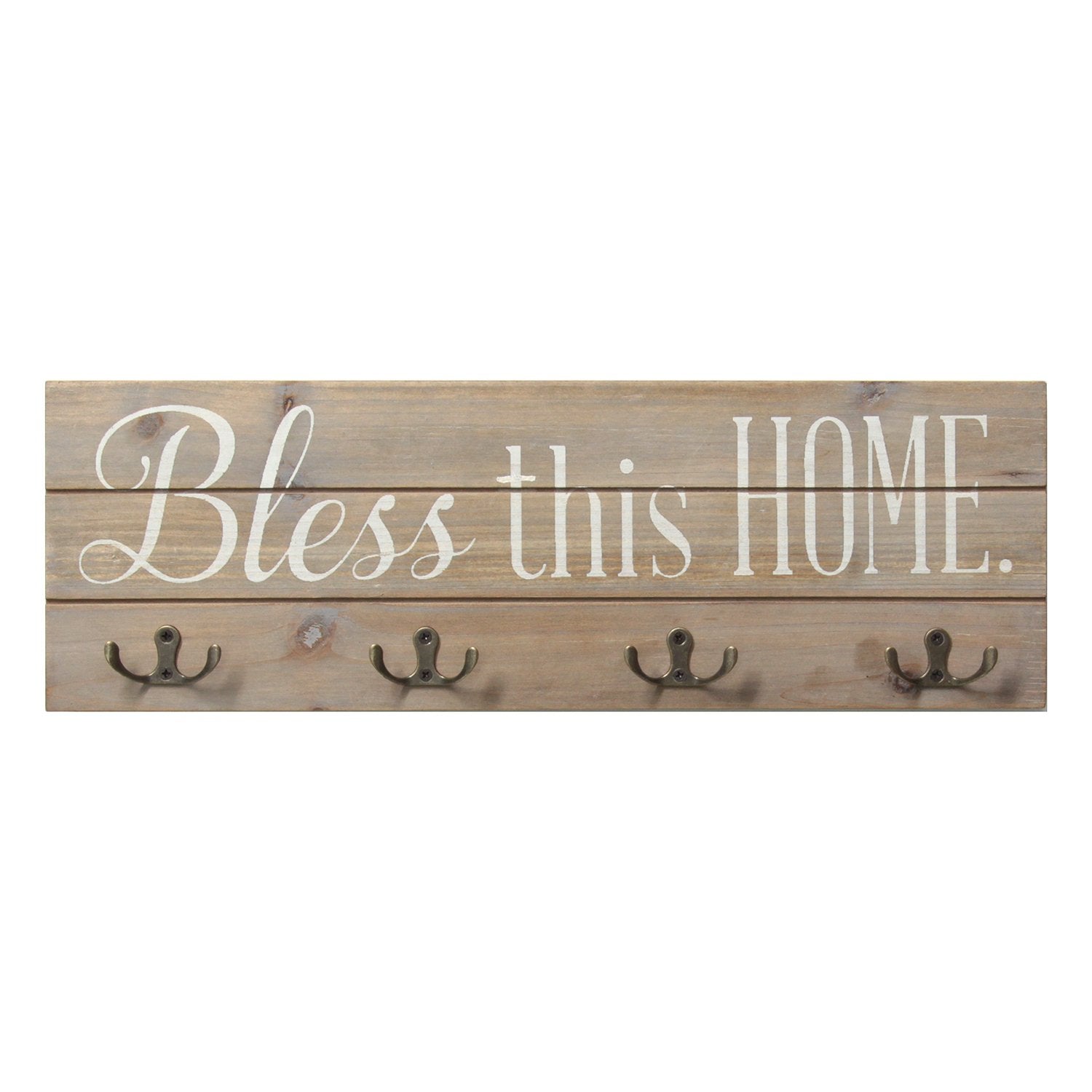 "Bless This Home" Wall Hanging with Handy Metal Hooks for haning