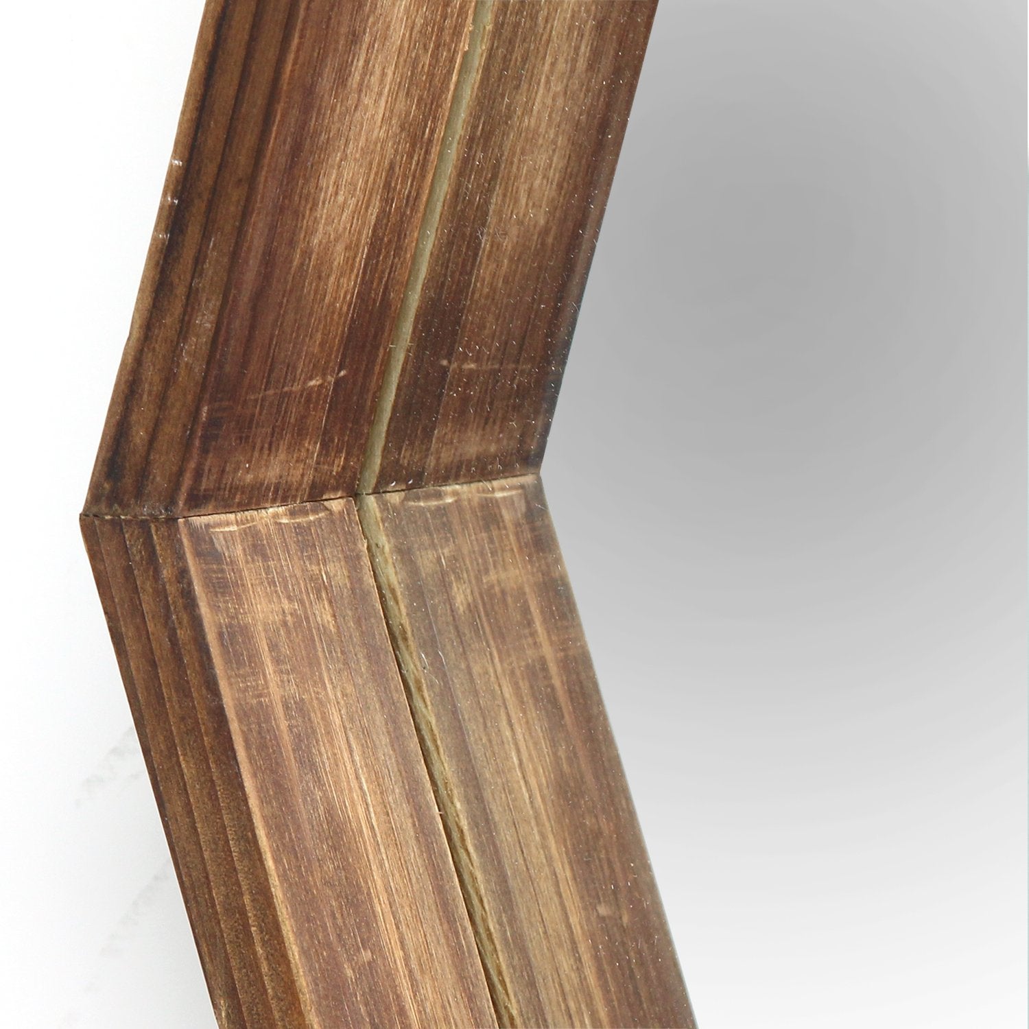 Dark Wood Framed Wall Mirror