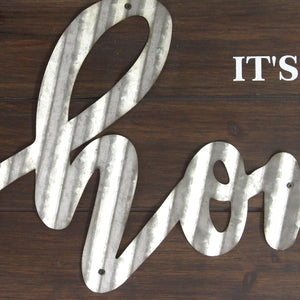 "It's Good To Be Home" Wood and Metal Wall Decor