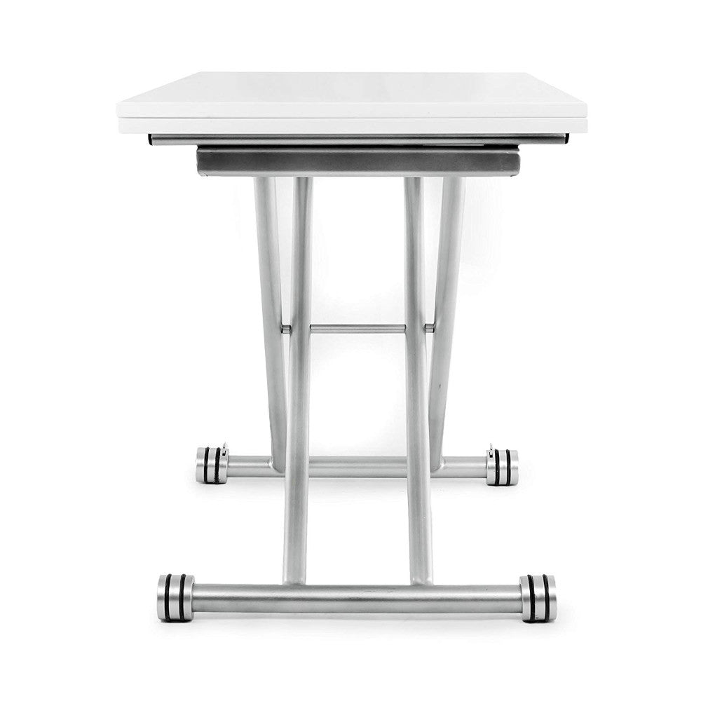 39.5" X 29.5" X 29.5" Walnut Transforming Coffee and Dining Table