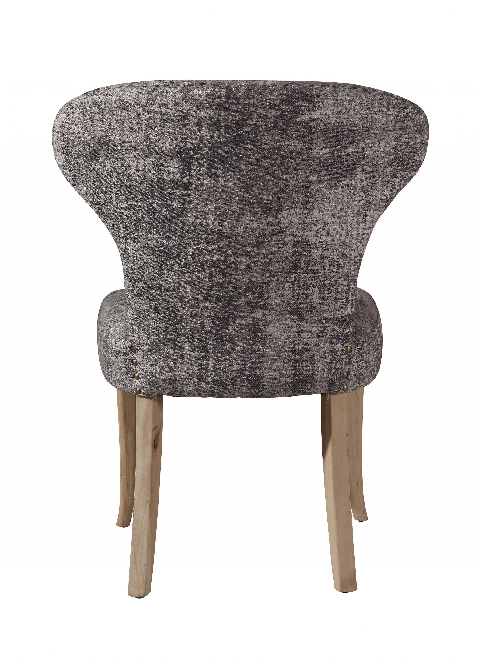 21" X 24" X 36" Grey Wood Polyester Dining Chair