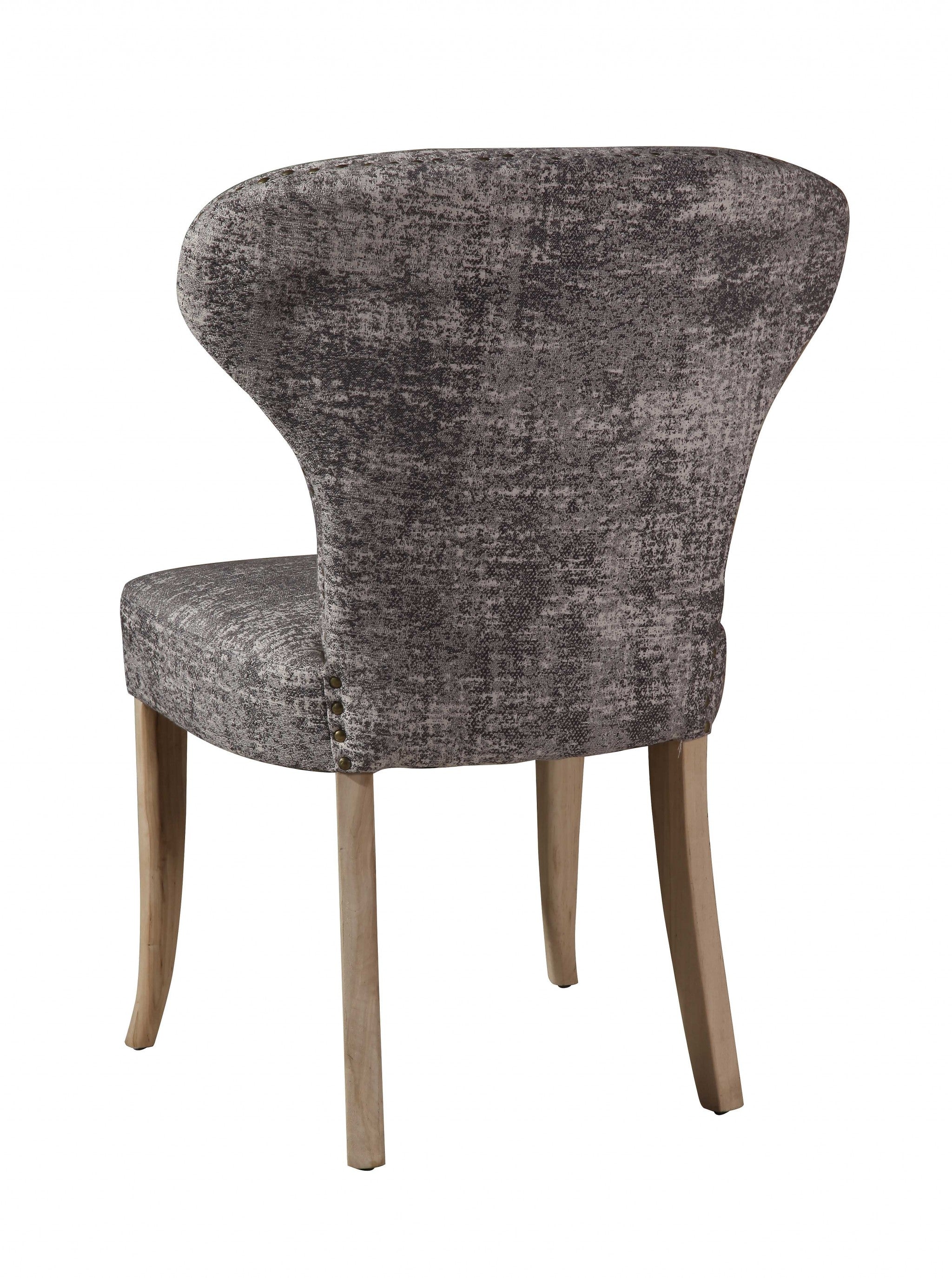 21" X 24" X 36" Grey Wood Polyester Dining Chair