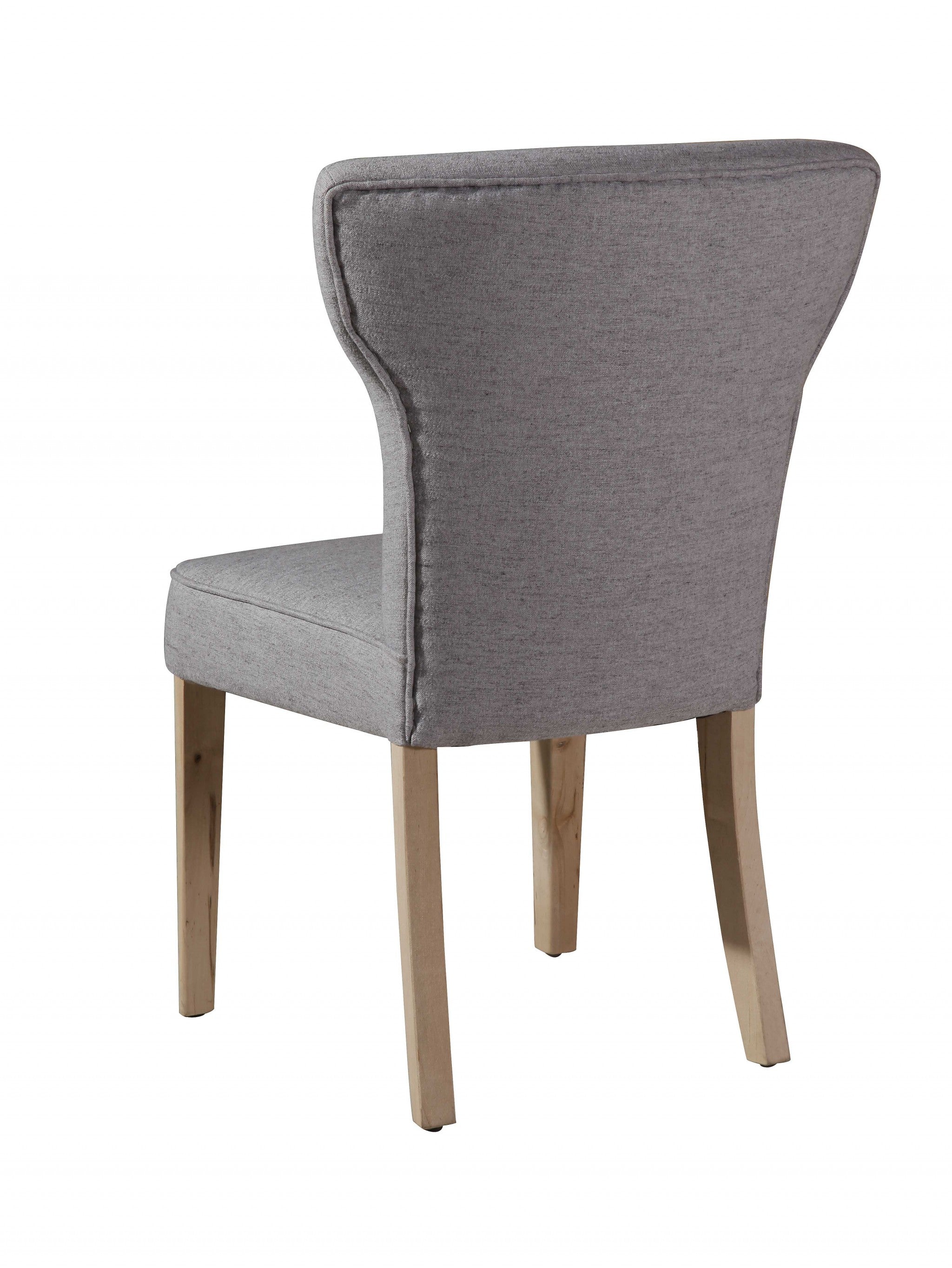 19.5" X 21" X 34" Charcoal Wood Polyester Dining Chair
