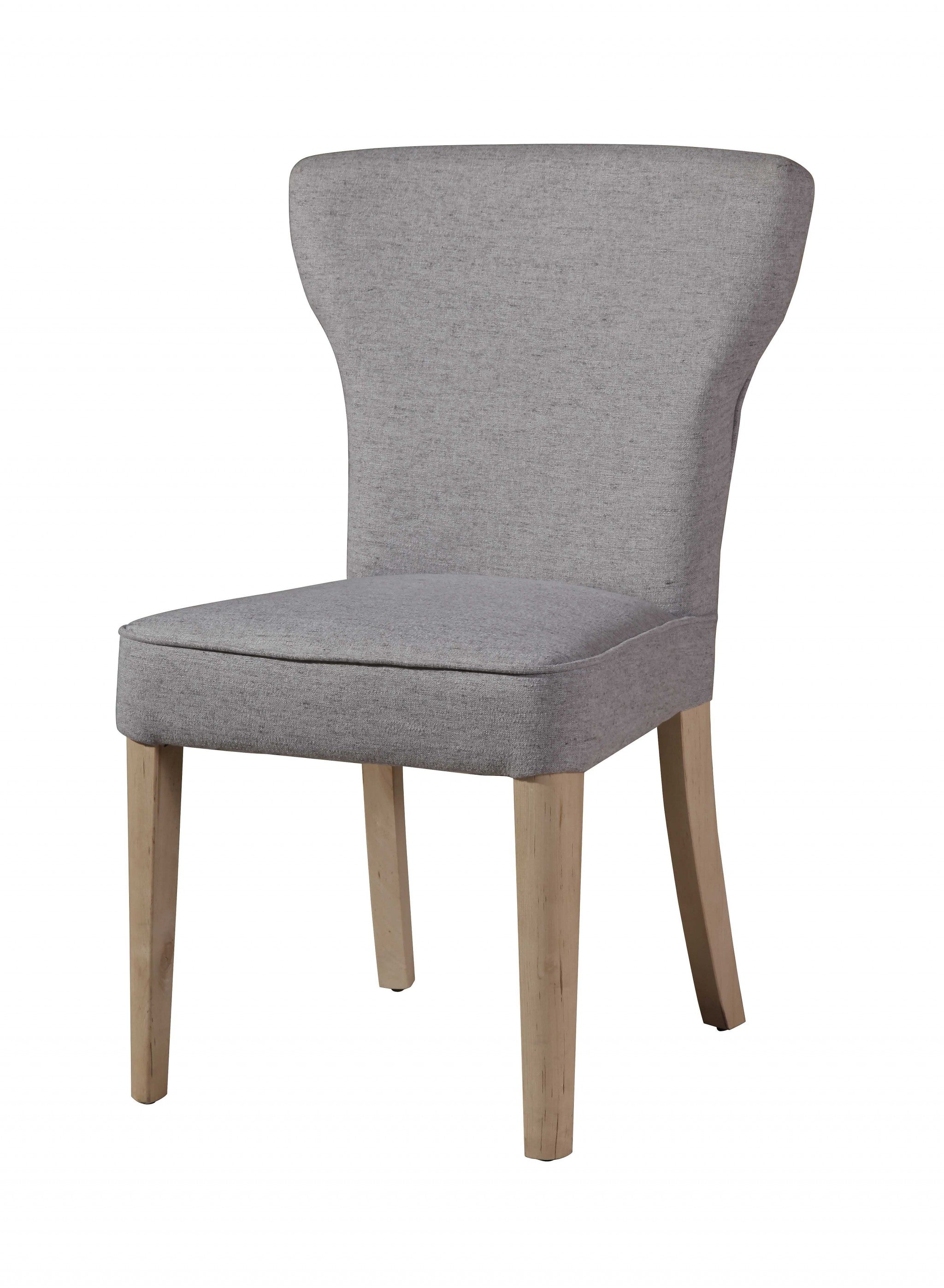 19.5" X 21" X 34" Charcoal Wood Polyester Dining Chair