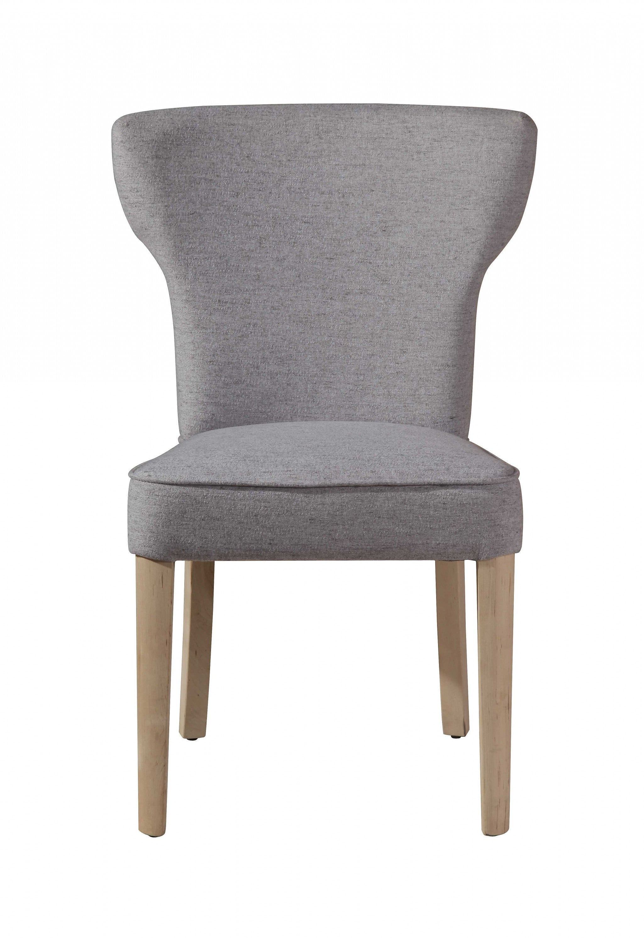 19.5" X 21" X 34" Charcoal Wood Polyester Dining Chair
