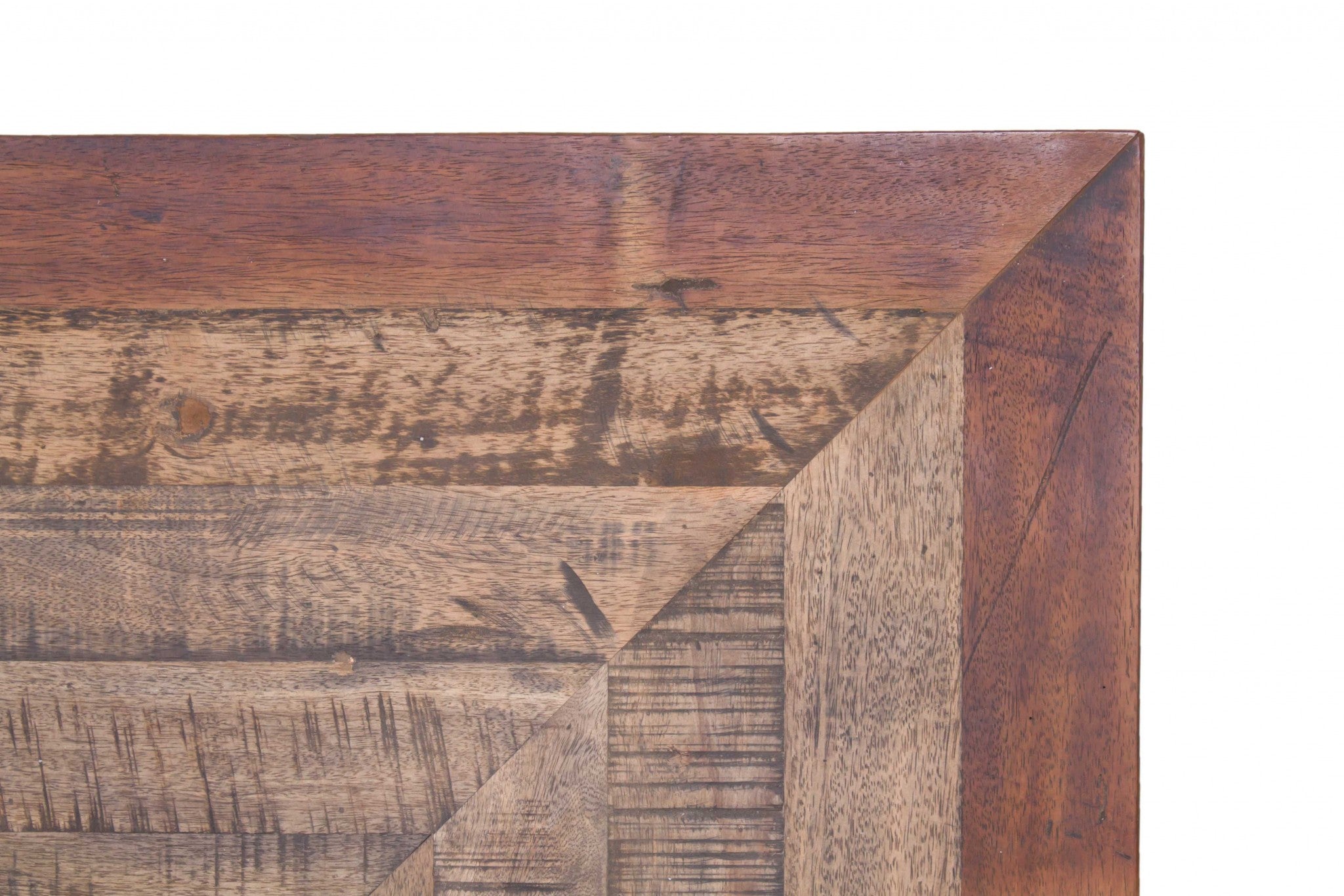 36" X 72" X 30" Natural/Black 6 Wood 3 Iron Small Dining Table