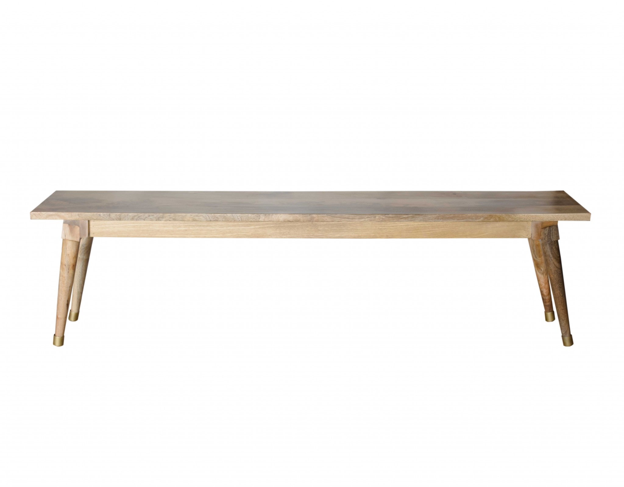 70" X 14" X 18" Honey Wood Large Dining Bench