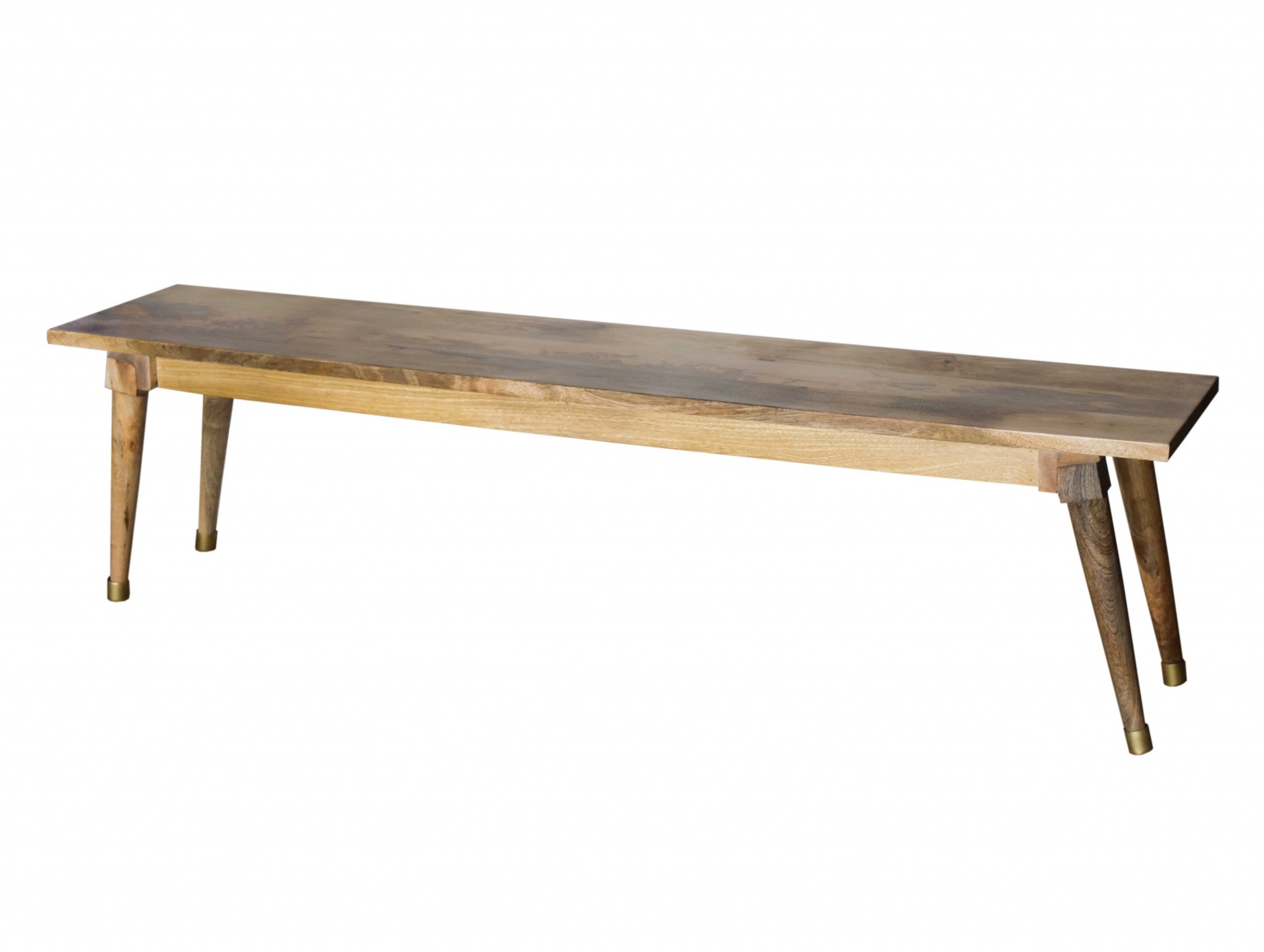 70" X 14" X 18" Honey Wood Large Dining Bench