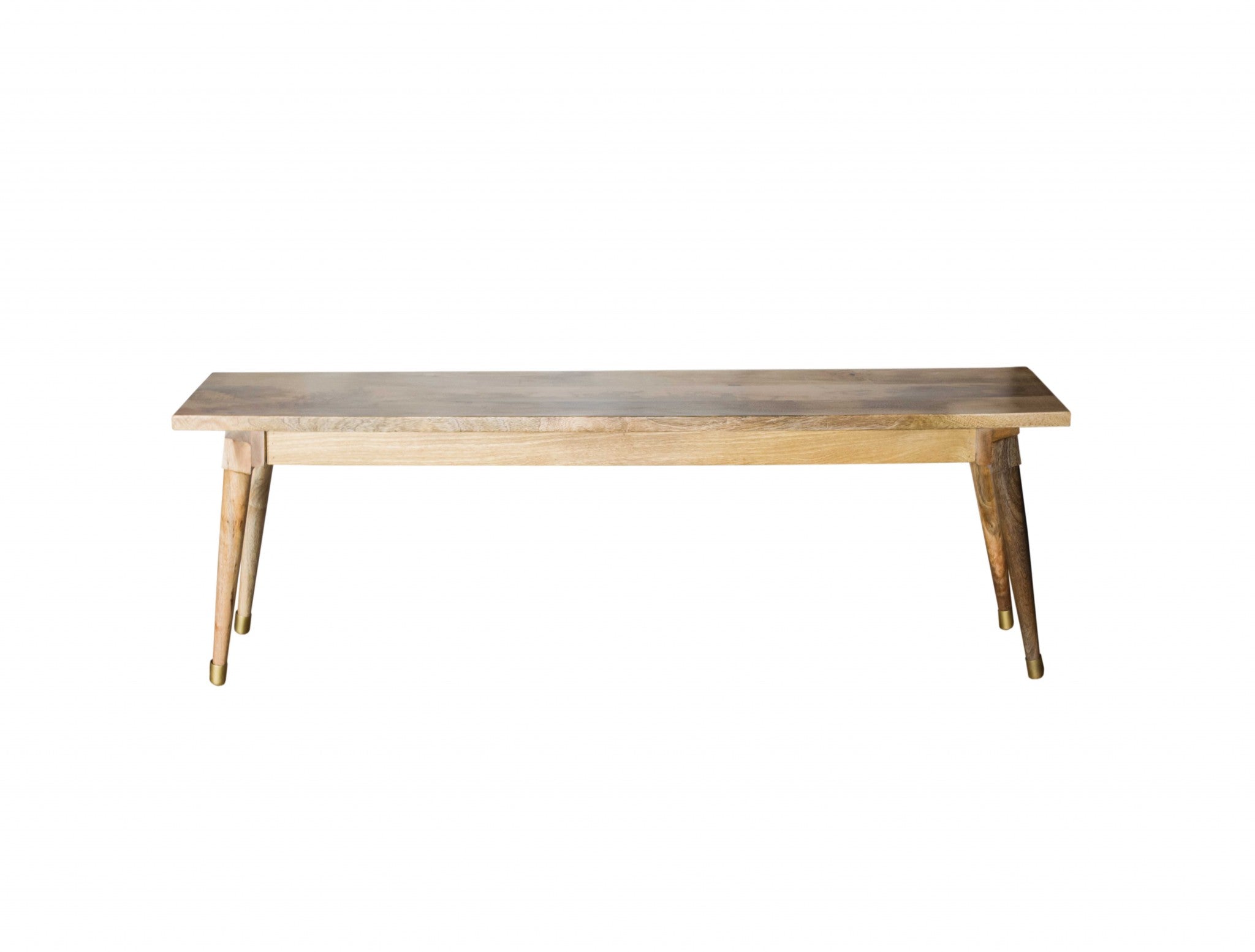60" X 14" X 18" Honey Wood Small Dining Bench