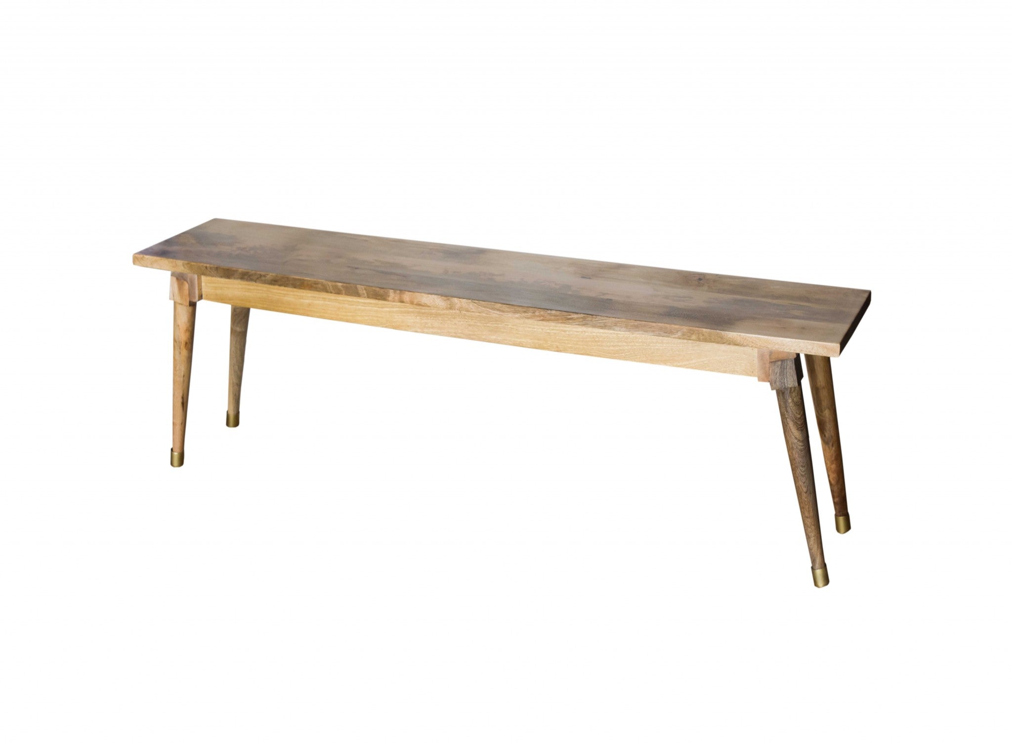 60" X 14" X 18" Honey Wood Small Dining Bench