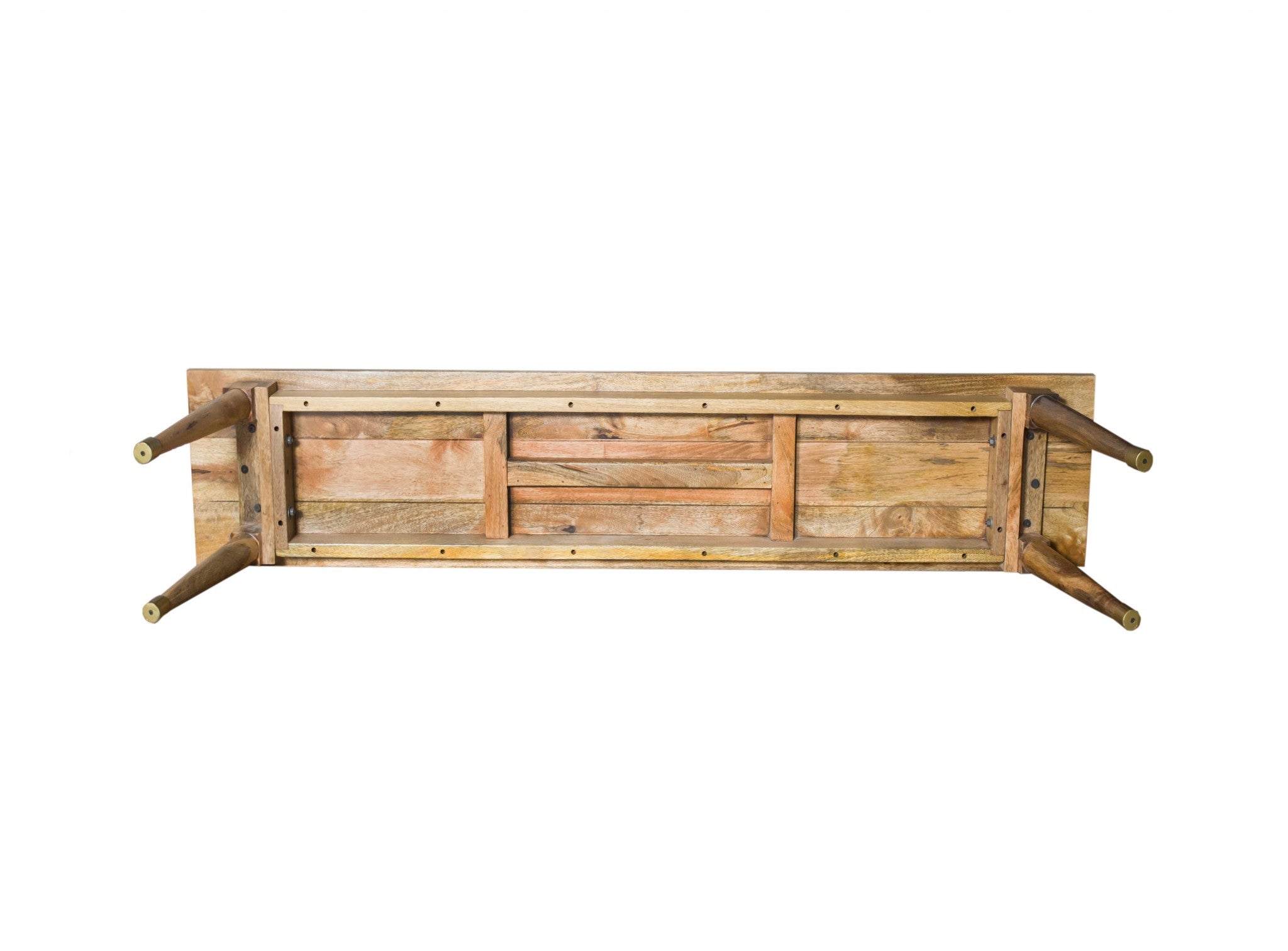 60" X 14" X 18" Honey Wood Small Dining Bench