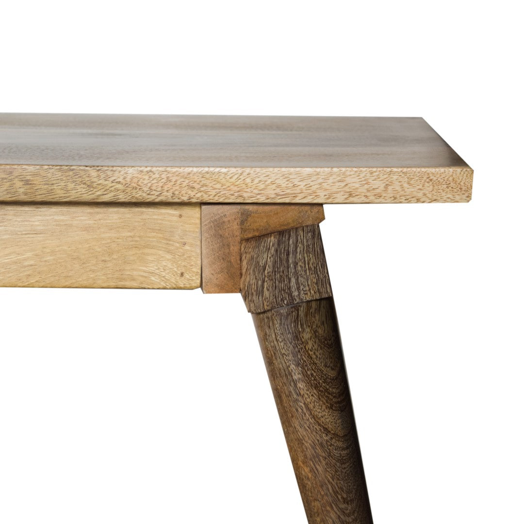 60" X 14" X 18" Honey Wood Small Dining Bench