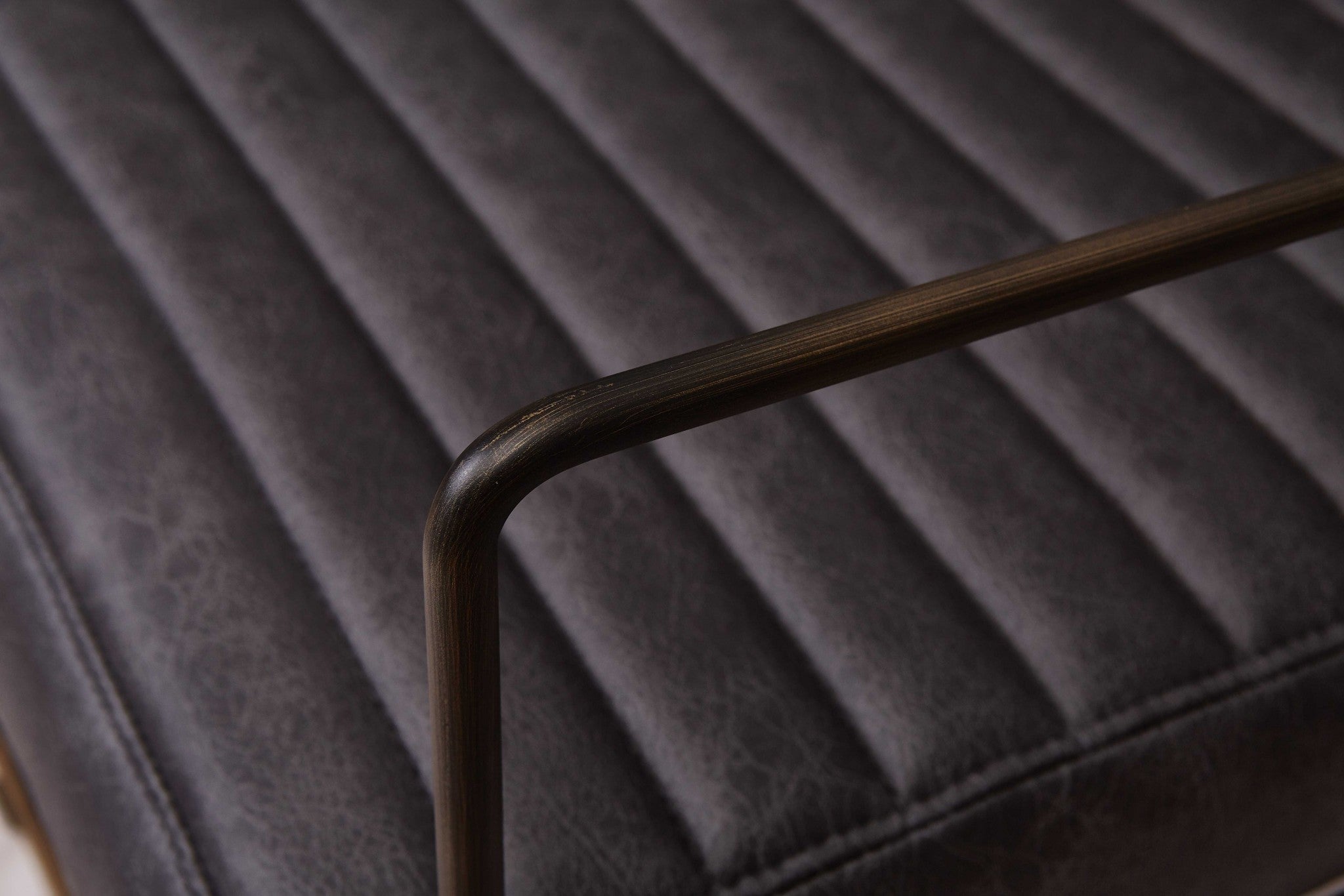 30" X 22" X 32" Grey Foam Metal Fabric Plywood Arm Chair