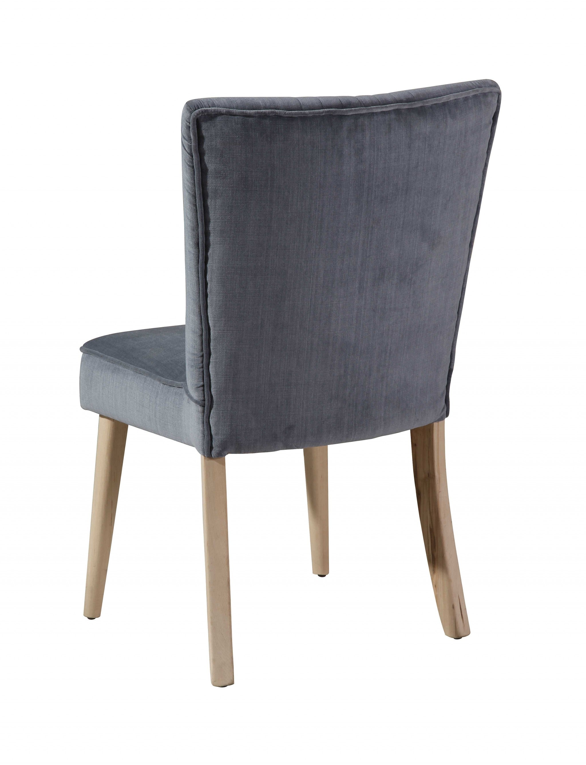 22" X 21" X 34" Blue Wood Polyester Dining Chair