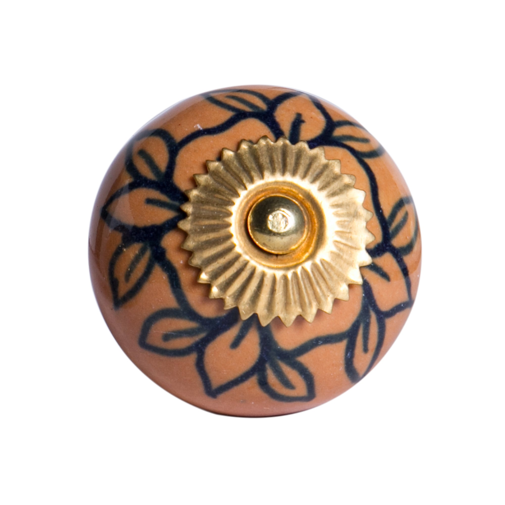 1.5" x 1.5" x 1.5" Orange, Gold And Black - Knobs 8-Pack
