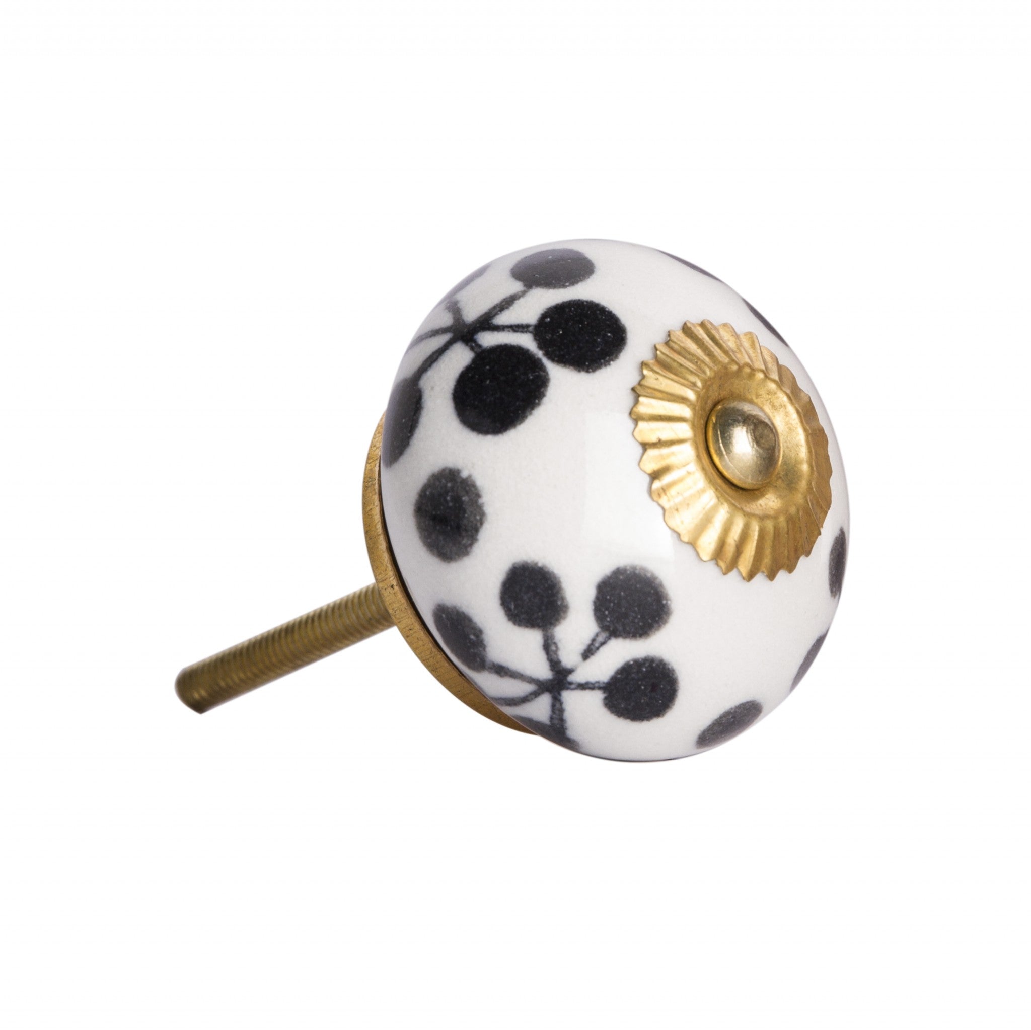 1.5" x 1.5" x 1.5" White, Black and Yellow - Knobs 12-Pack