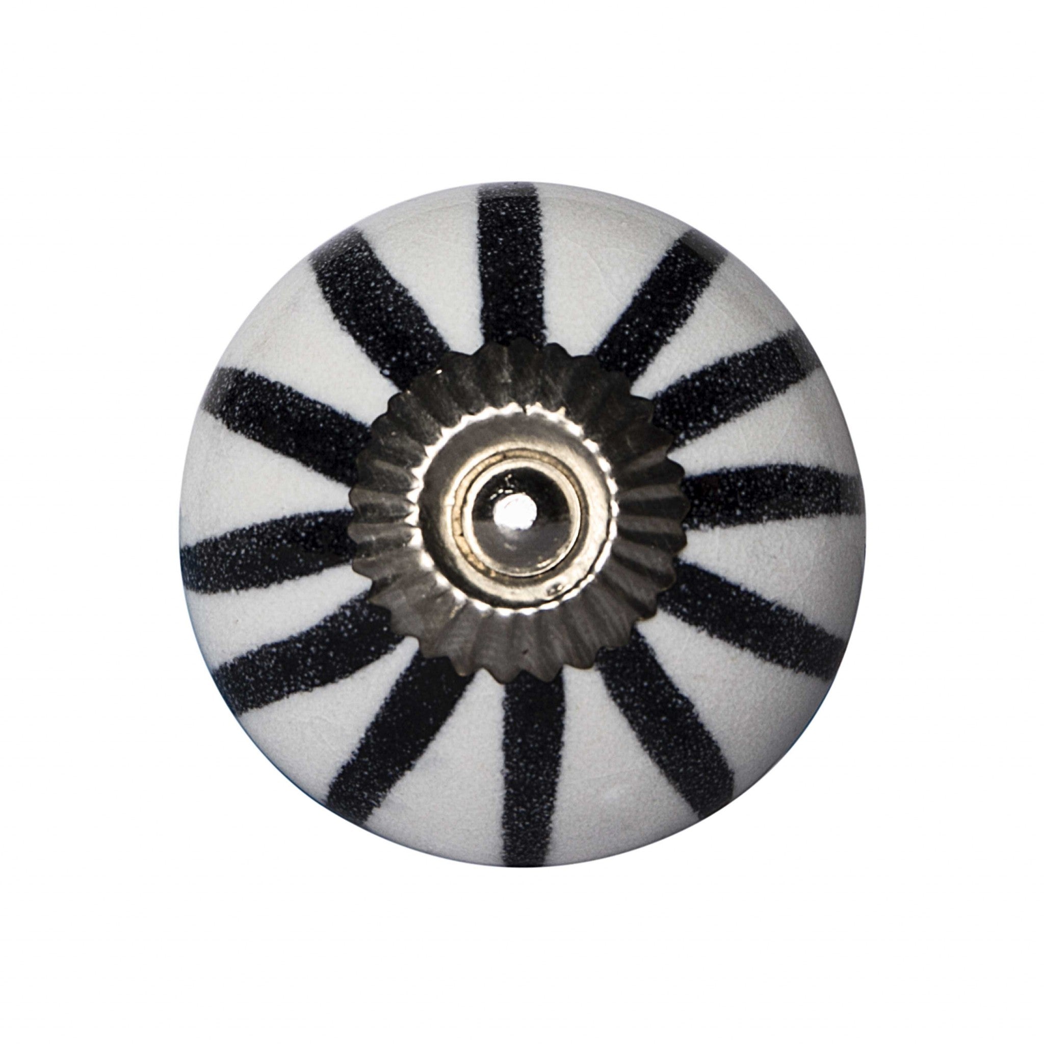 1.5" x 1.5" x 1.5" White, Black and Silver - Knobs 12-Pack