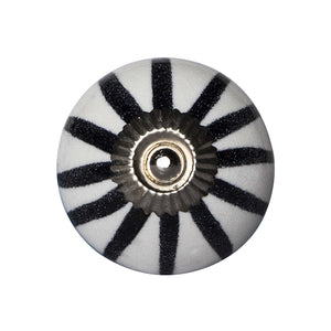 1.5" x 1.5" x 1.5" White, Black and Silver - Knobs 12-Pack