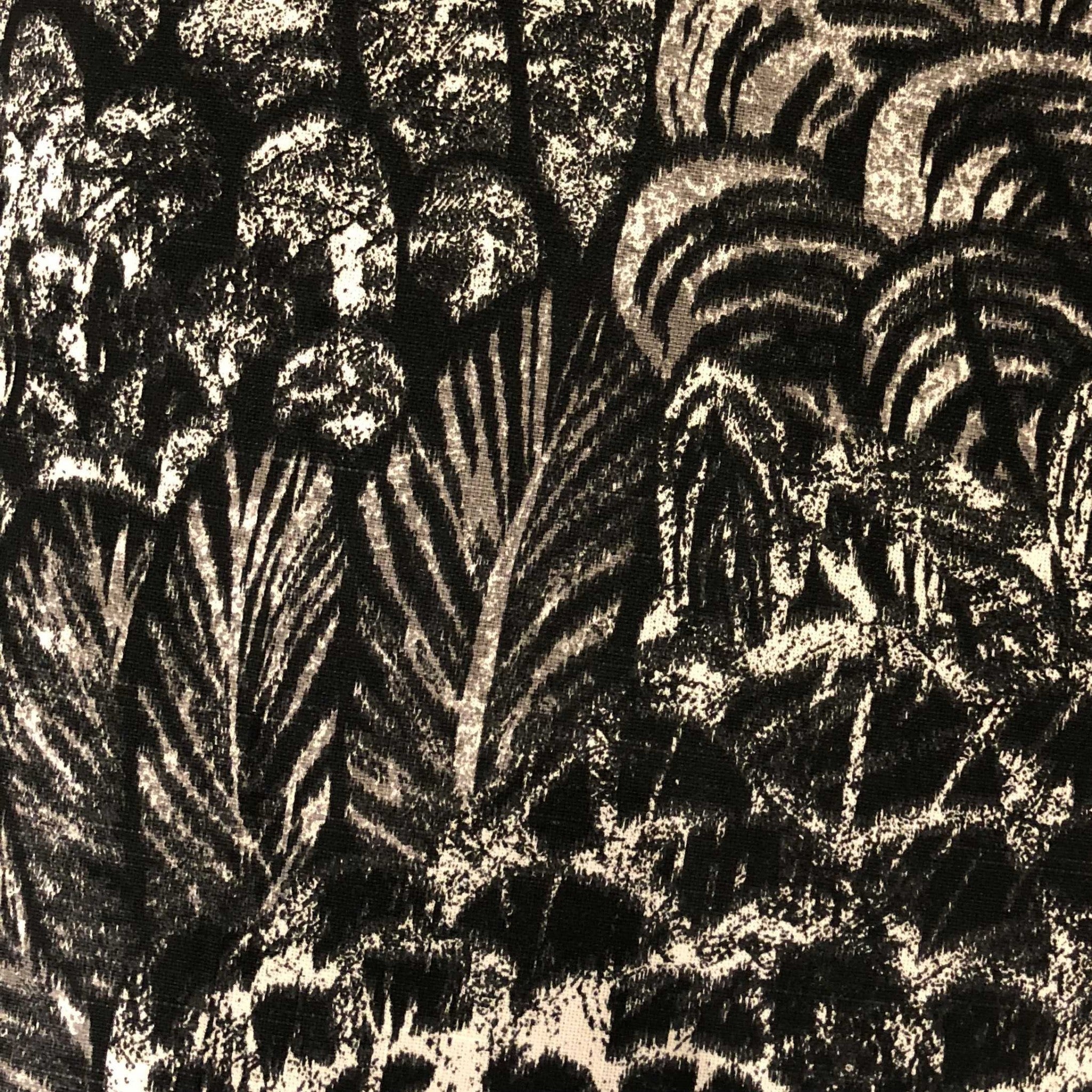 Black and Beige Luxury Throw Pillow  Double sided  16" x 16"