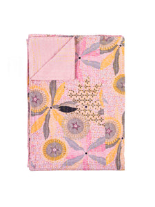 50" x 70" Multicolored, Superb, Kantha - Throw