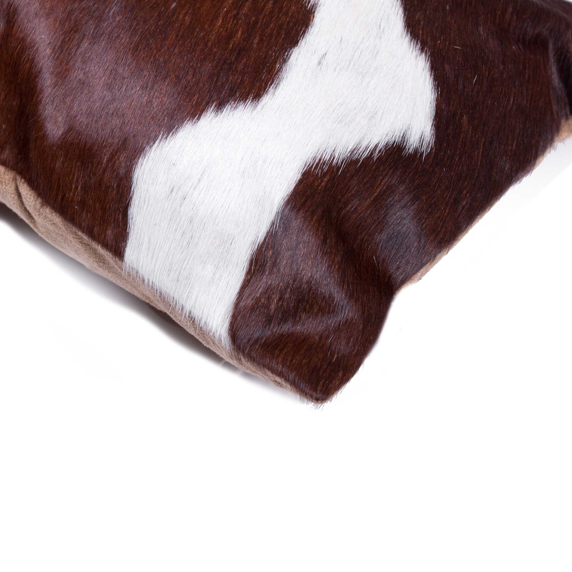 12" x 20" x 5" Chocolate And White Torino Kobe Cowhide - Pillow