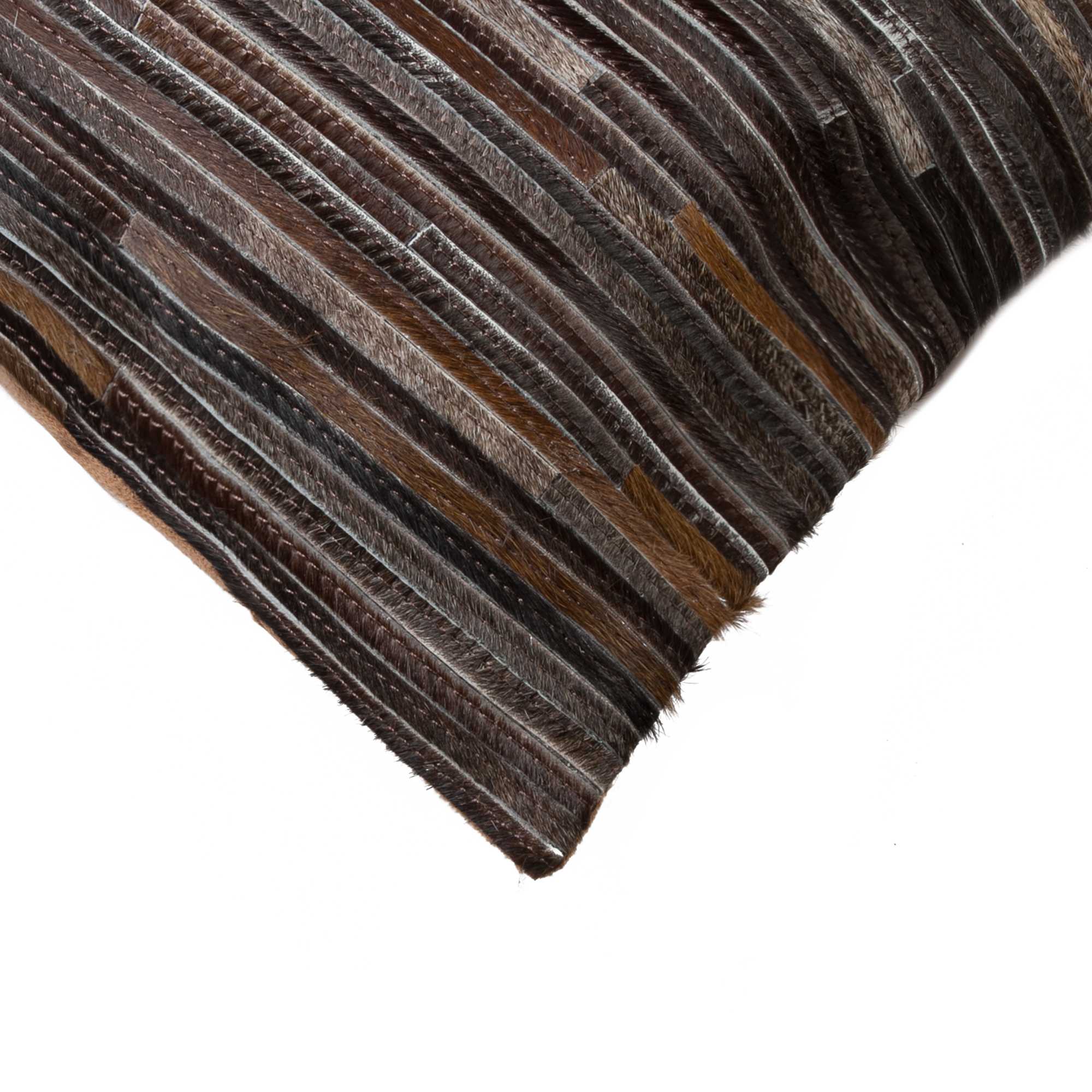 12" x 20" x 5" Chocolate Torino Kobe Cowhide - Pillow