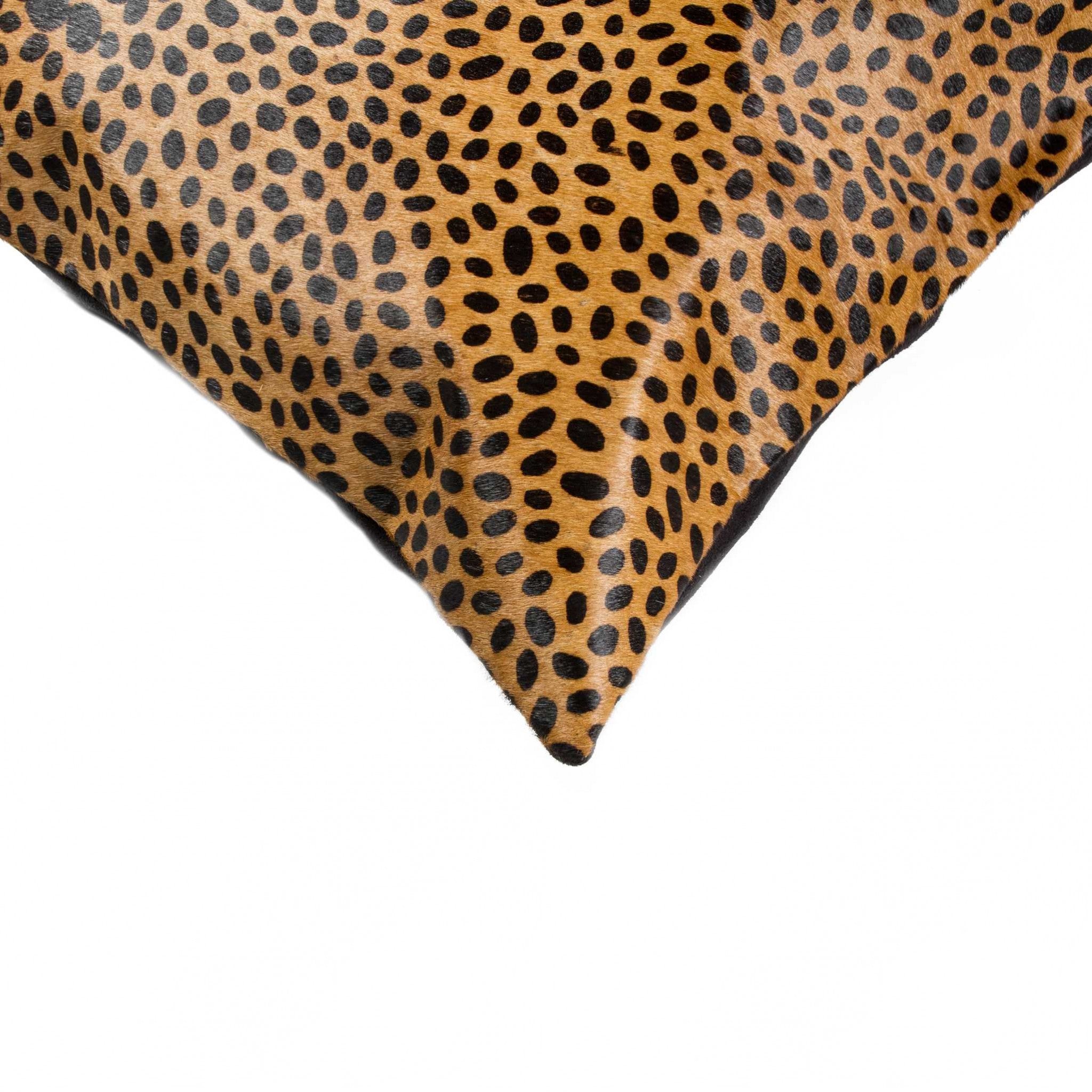 18" x 18" x 5" Sensational Cheetah Torino Kobe Cowhide - Pillow