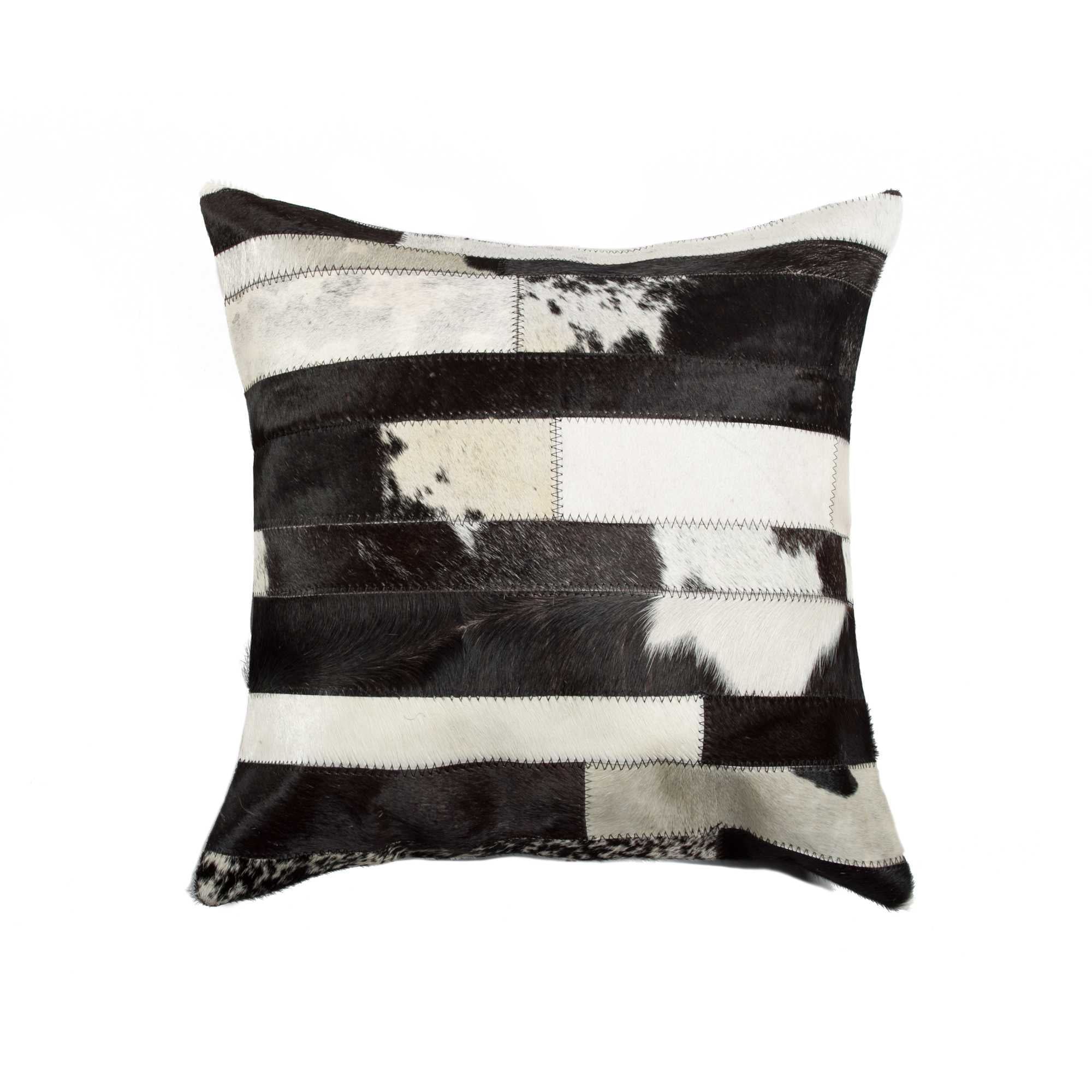 18" x 18" x 5" Madrid White Torino Kobe Cowhide - Pillow