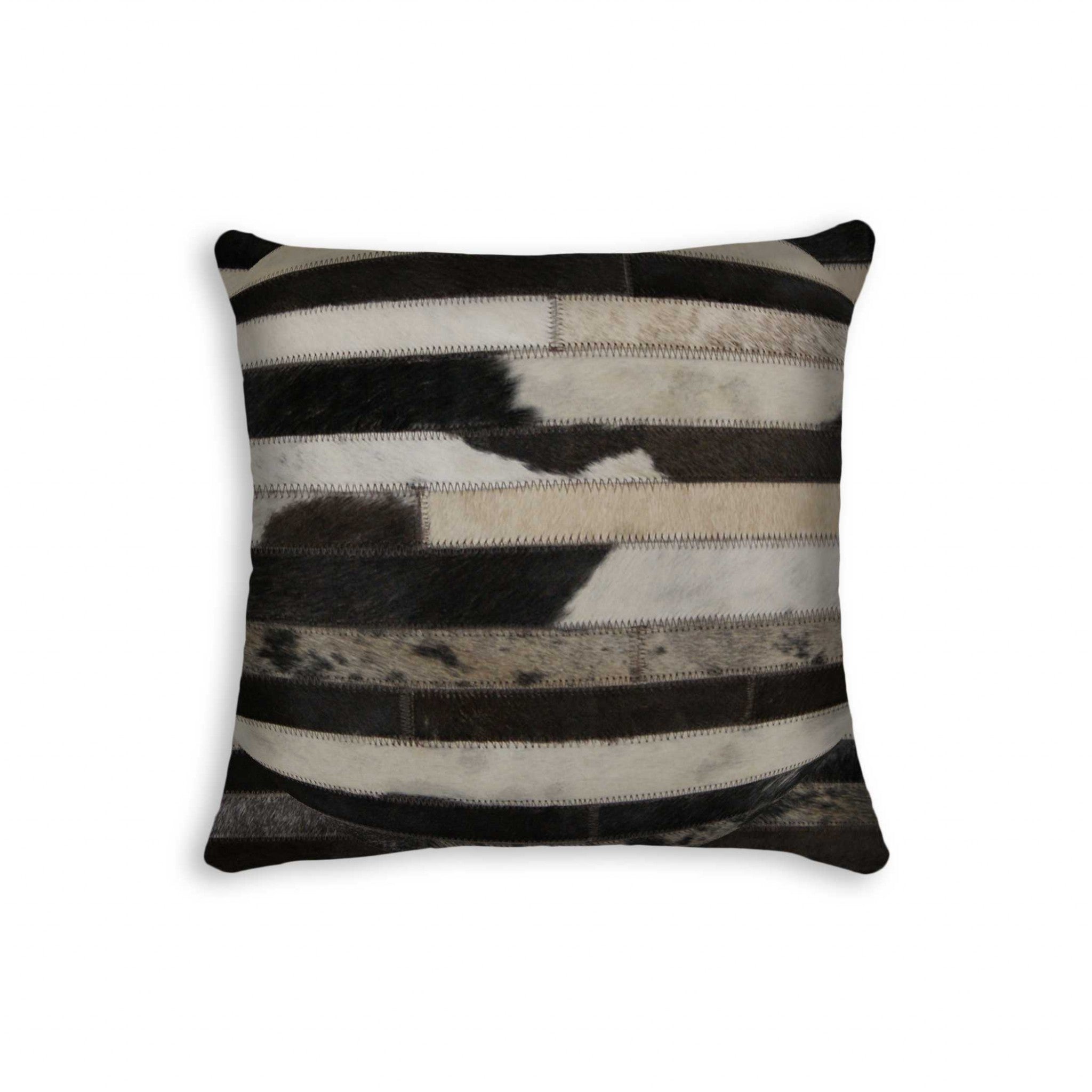 18" x 18" x 5" Modern Tricolor Torino Kobe Cowhide - Pillow